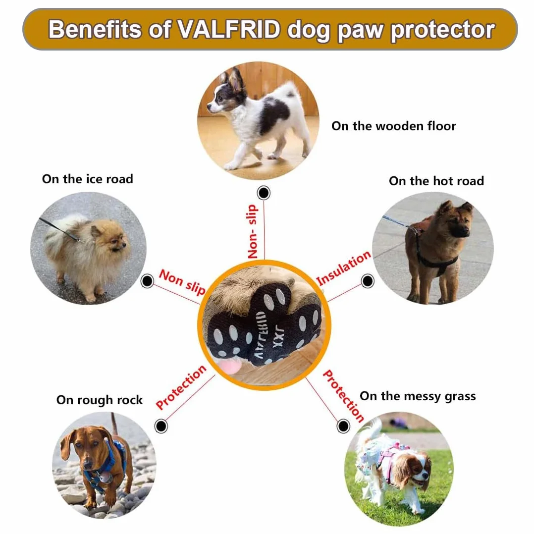 VALFRID Cani Protezioni Zampe Pads Antiscivolo Gomma Autoadesivo Resistente 40 pz M