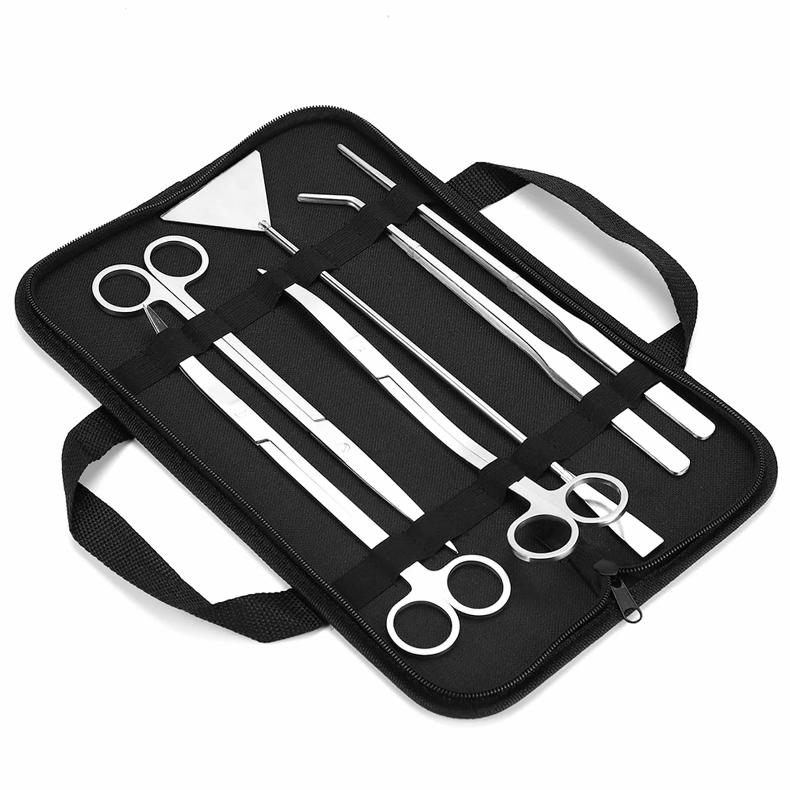 Acquario Aquascape Tools Kit 6w1 Antiruggine Acciaio Inox Pinzette Forbici Spatola