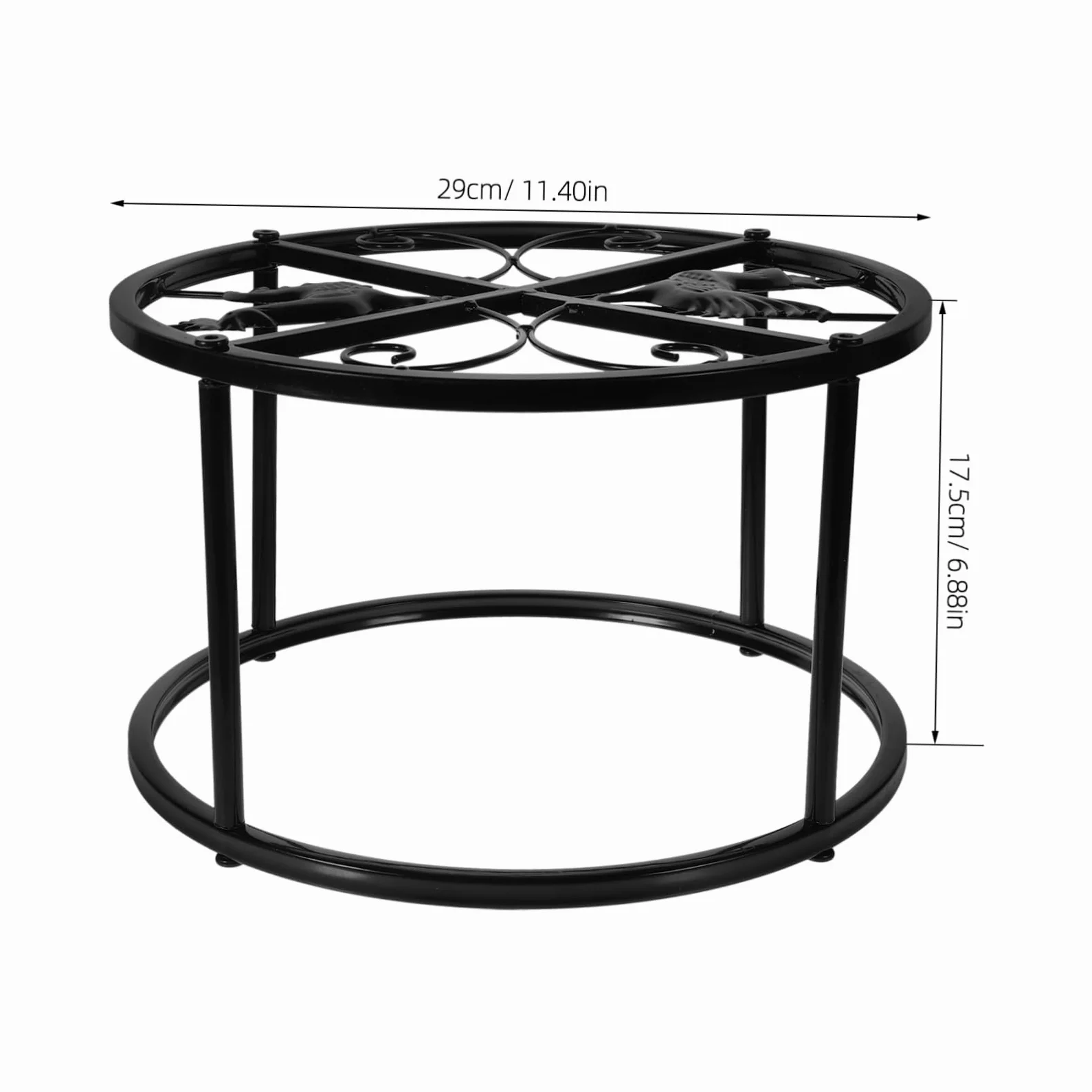 BESPORTBLE Supporto per Mangiatoia e Abbeveratoio Polli Design Rialzato Pratico in Ferro Nero Resistente e Funzionale per Allevamenti e Cortili Esterni
