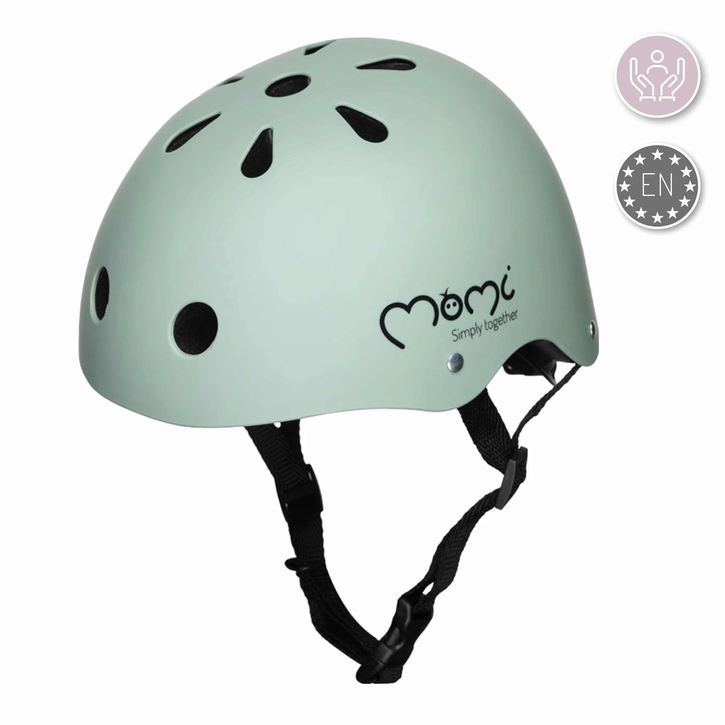 MoMi MIMI Casco per bambini regolabile, circonferenza testa 48-55 cm (1-4 anni), casco da bicicletta per bambini resistente agli urti e agli impatti, 11 prese d'aria, imbottitura in schiuma