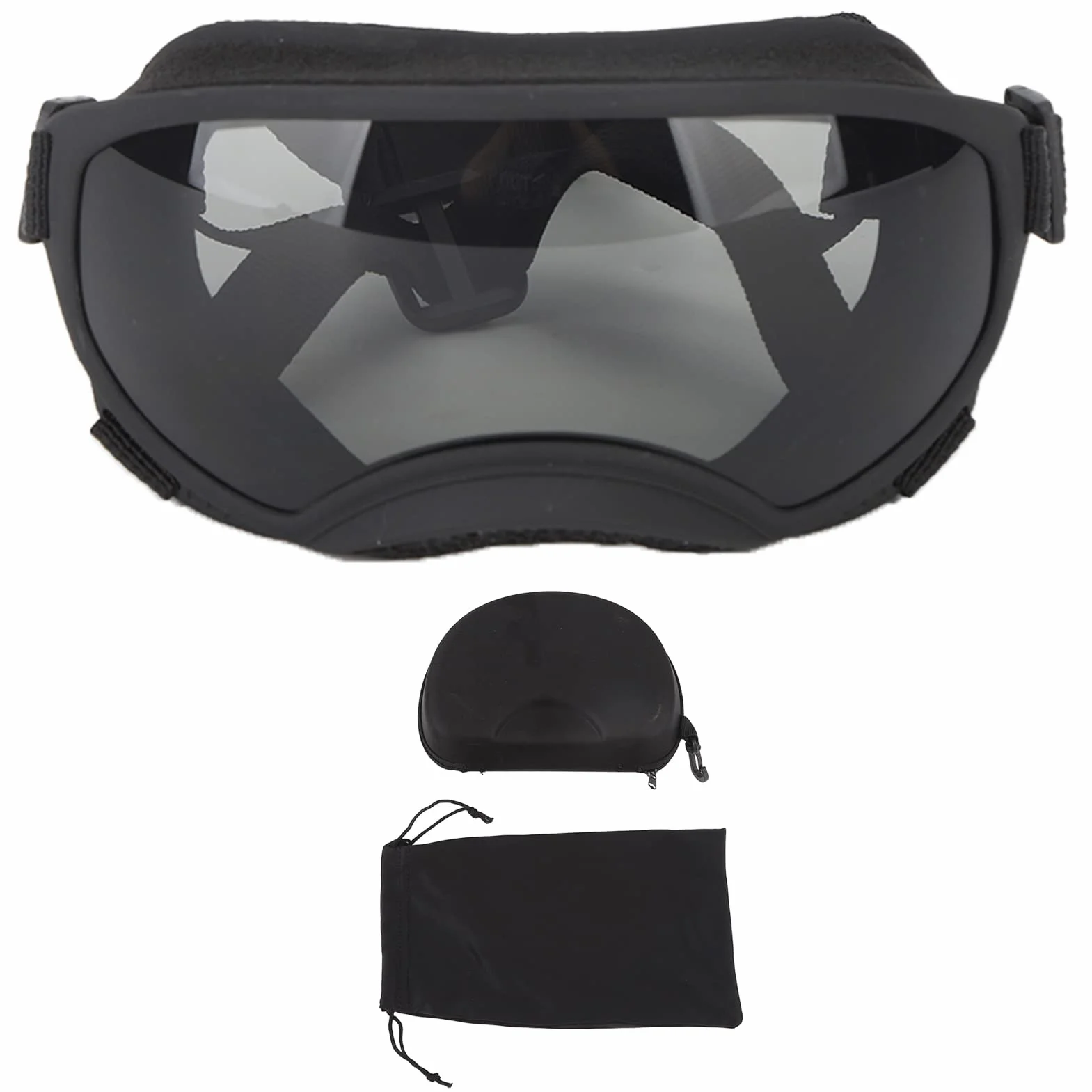 Occhiali da sole per cani di taglia grande, occhiali protettivi per gli occhi dei cani, aspetto elegante, occhiali per cani con montatura elastica in PVC, occhiali da sole per cani di taglia grande