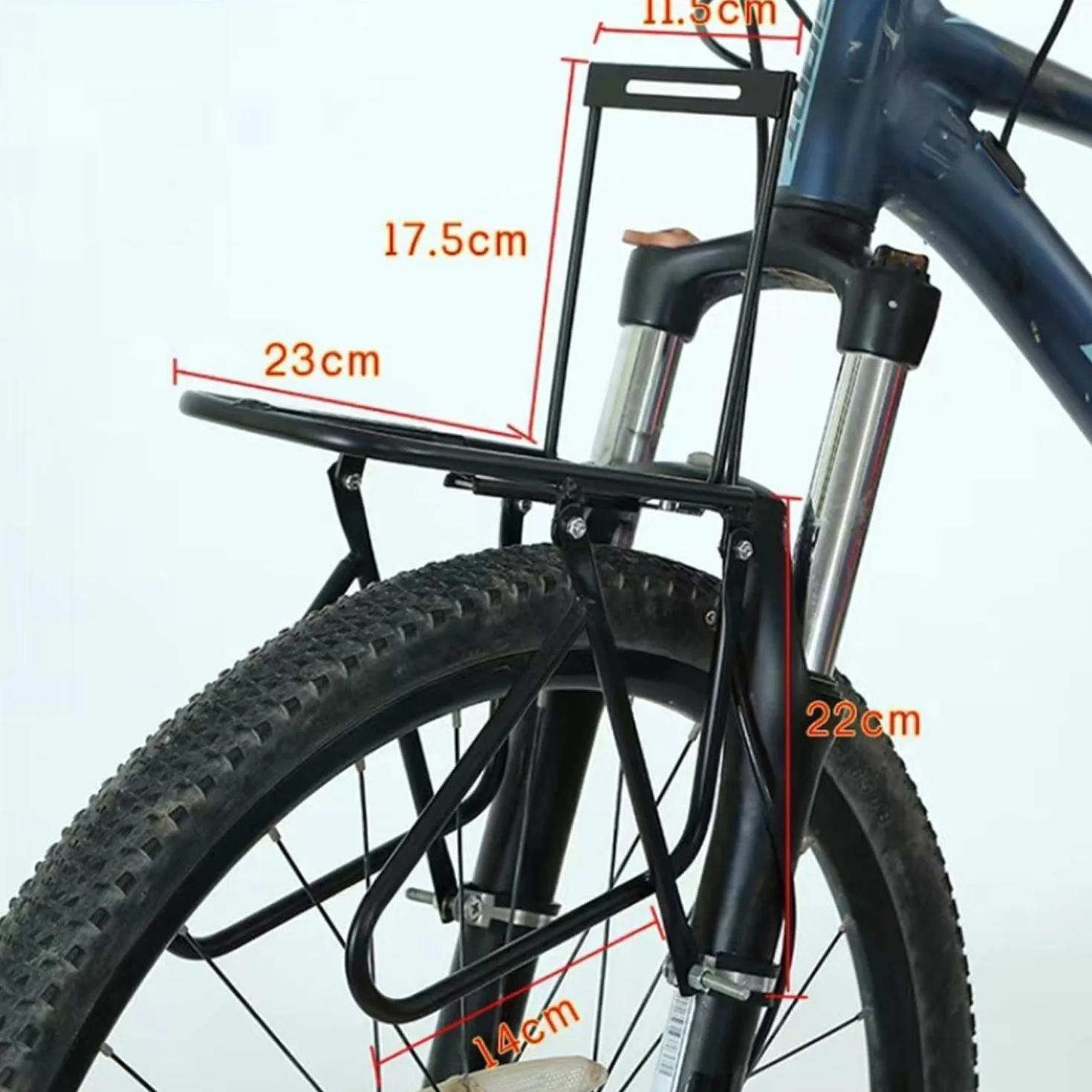 Portapacchi Anteriore per Bici con Dado di bloccaggio Portabici da 20 kg Ripiano per Bagagli Cestino per Bicicletta installabile per Tour in Bicicletta in Campeggio
