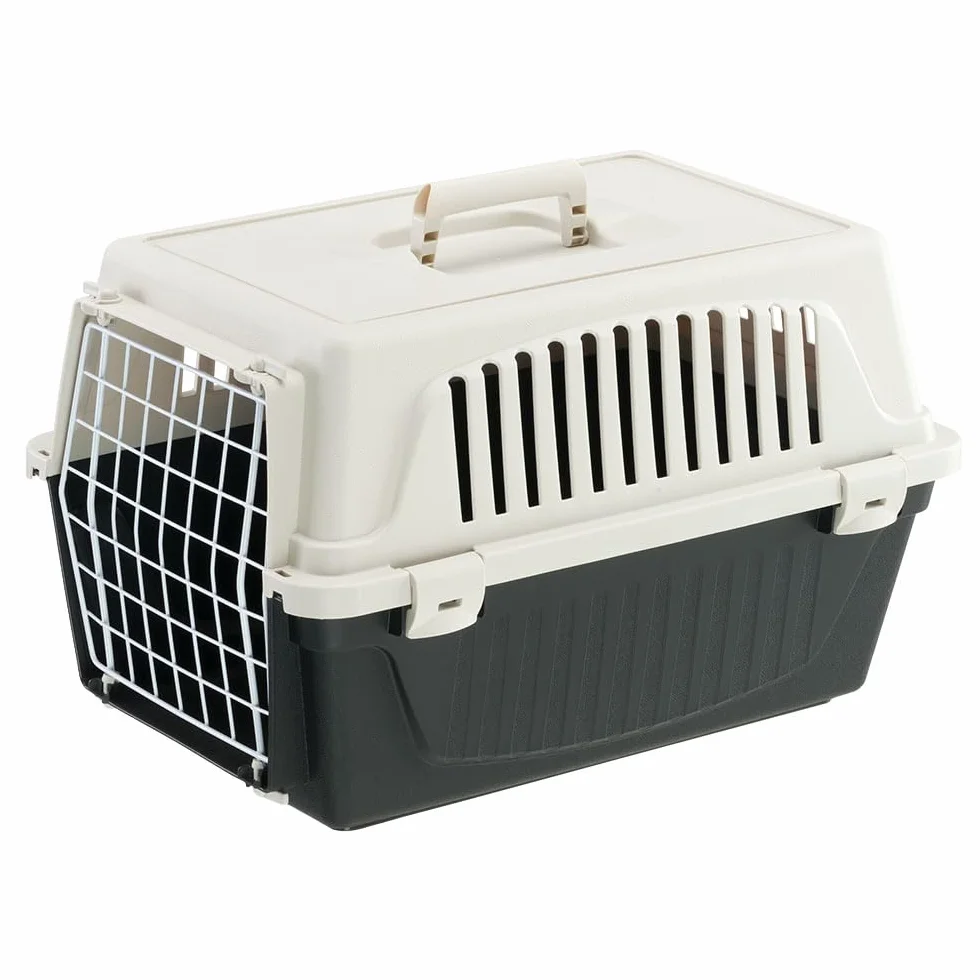 Ferplast Trasportino Rigido per Cani Piccola Taglia e Gatti ATLAS 10 EL, Porta in Acciaio Plasticato, Fessure per l'aerazione