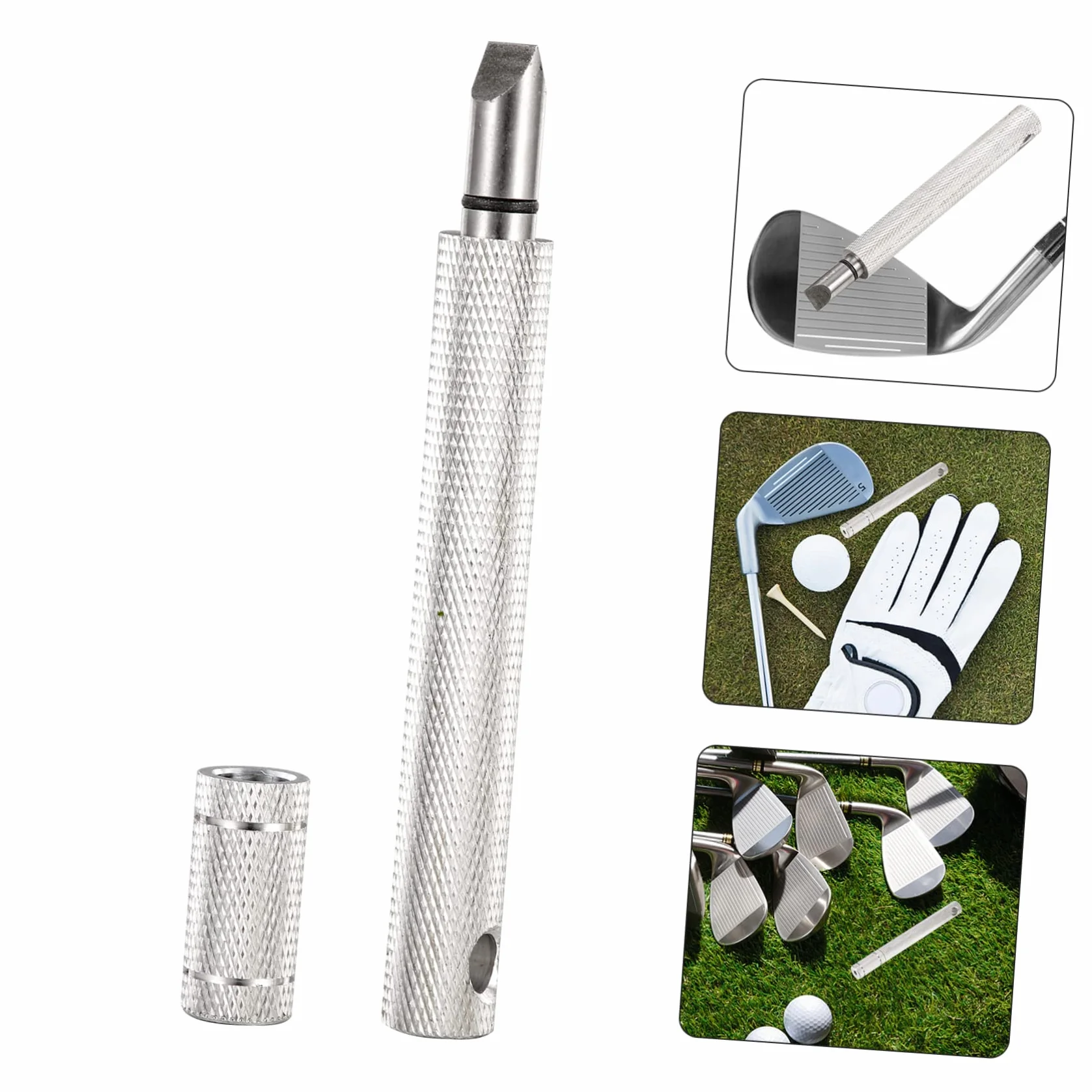 Mipcase Coltello per la Pulizia del Golf temperamatite da Golf pulitore del Club Pulitore tacche Golf affilacoltelli Utensili detergente per Mazze da Golf Black