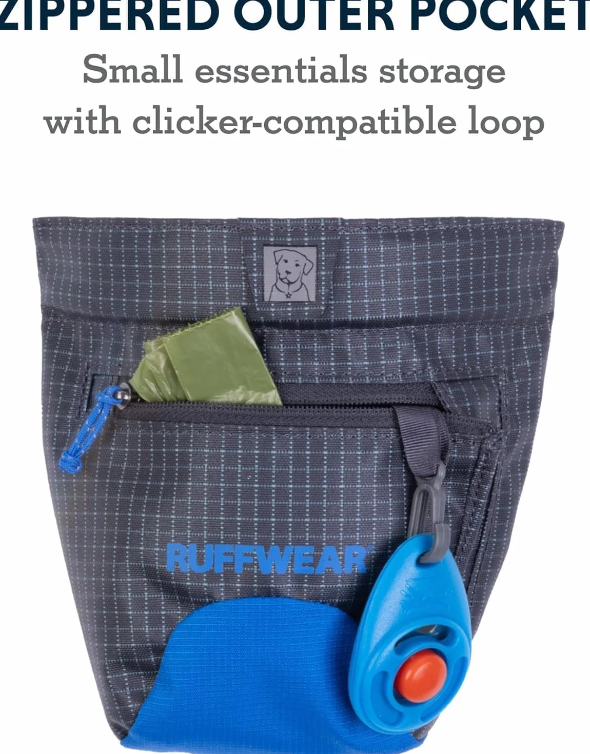 Ruffwear, Treat Trader - Sacca da allenamento con cintura regolabile, motivo orso marrone