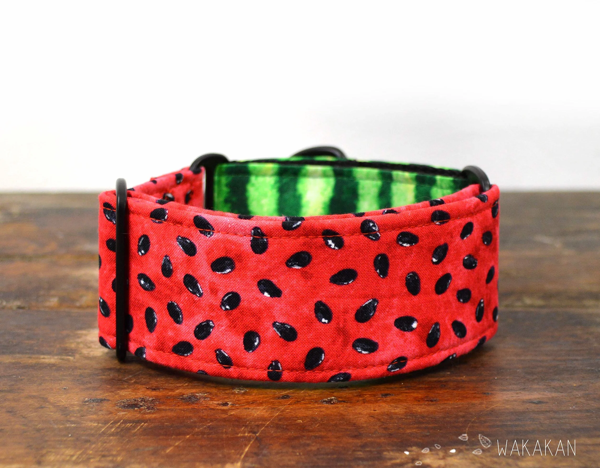 Wakakán Collare per cani martingale Watermelon fatto a mano in Spagna