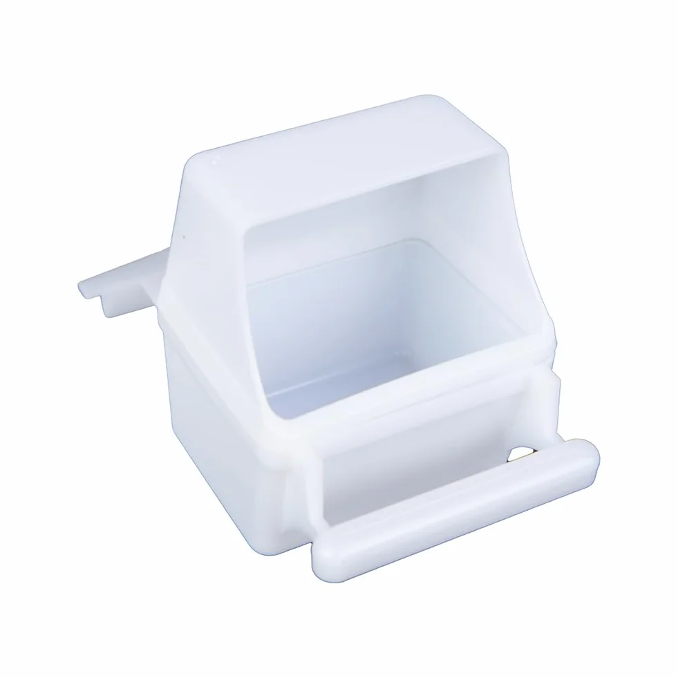 BAKAJI Gabbia Voliera per Uccelli 46.5 x 35.5 x 65.5 cm Bianco con Vassoio Scorrevole e Posatoi in Legno