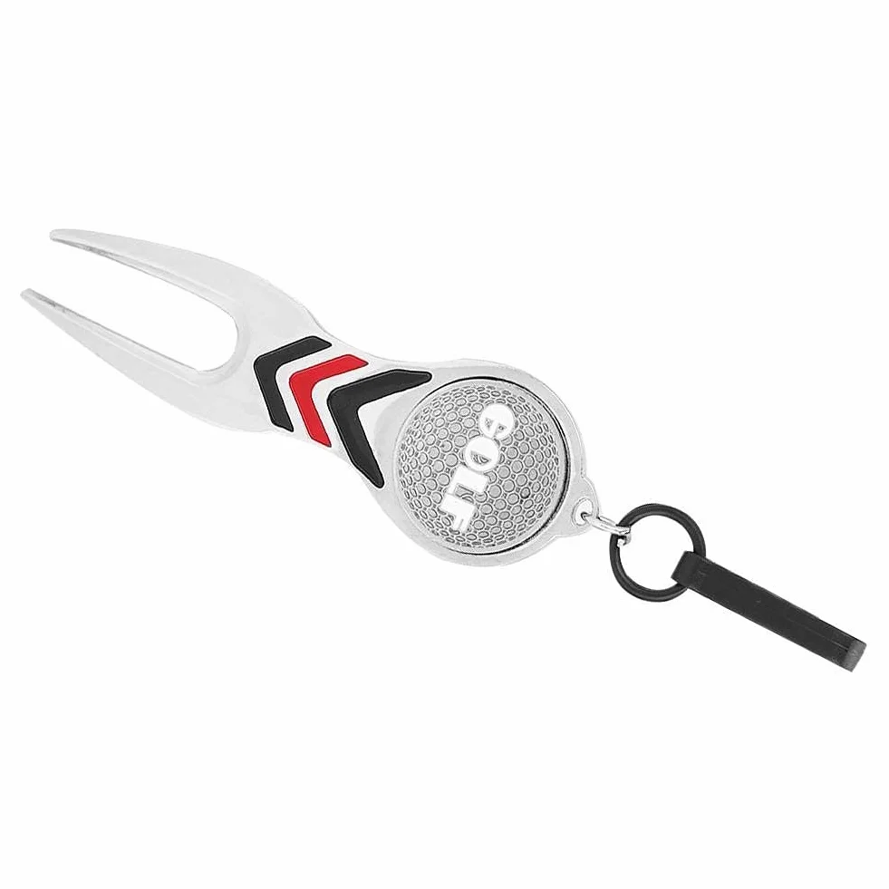 VGEBY Divot Tool Riparazione Veloce Pitch Mark Pitch Fork per Golfisti Strumento Portatile Campo da Golf