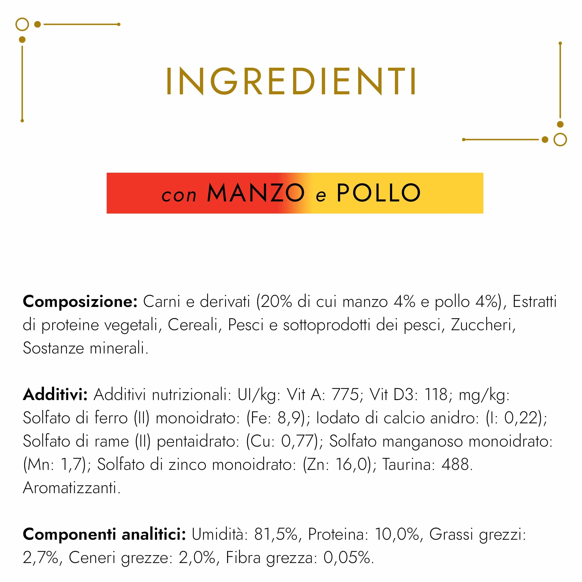 GOURMET Gold Cibo Umido per Gatti Adulti Bocconcini con Manzo e Pollo 85 g Confezione da 24