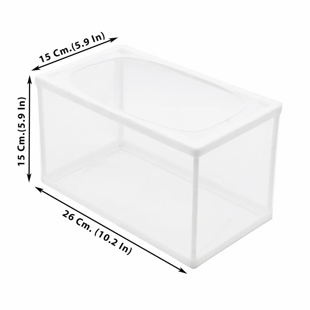 FAST WORLD SHOPPING Sala Parto per Acquario Dolce e Marino 26 x 15 x 15 cm, Salaparto Incubatrice a Rete con Ventose, Cubo a Sacca per l'Allevamento Sicuro degli Avannotti