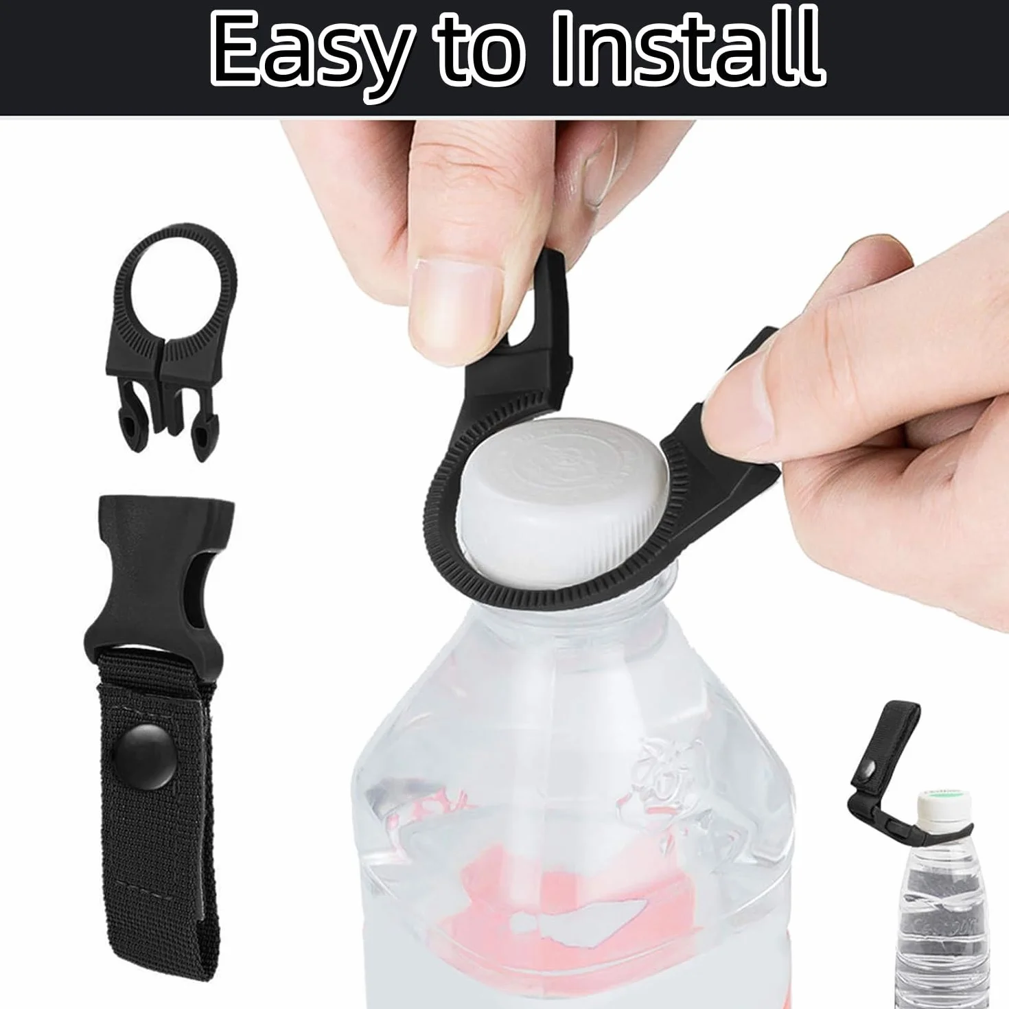 Fibbie per Bottiglia d'Acqua 3 Pezzi Clip Porta Bottiglia d'Acqua Porta Bottiglie da Esterno con Clip per Cintura Trekking