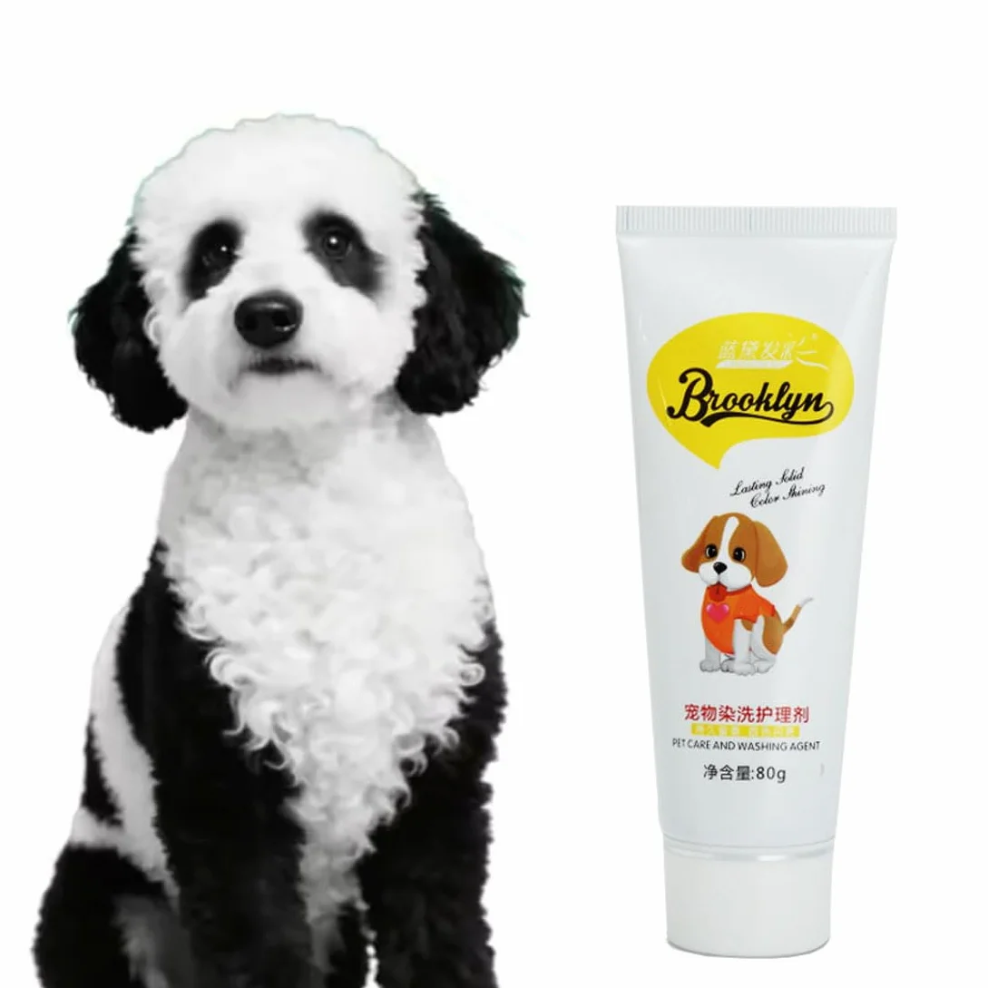 Pet Colorante per Pelo, Tintura Professionale per Animali con Fragranza alla Frutta, 12 Colori Vibranti, Formula Delicata e Duratura, per Cani e Gatti (01# black)