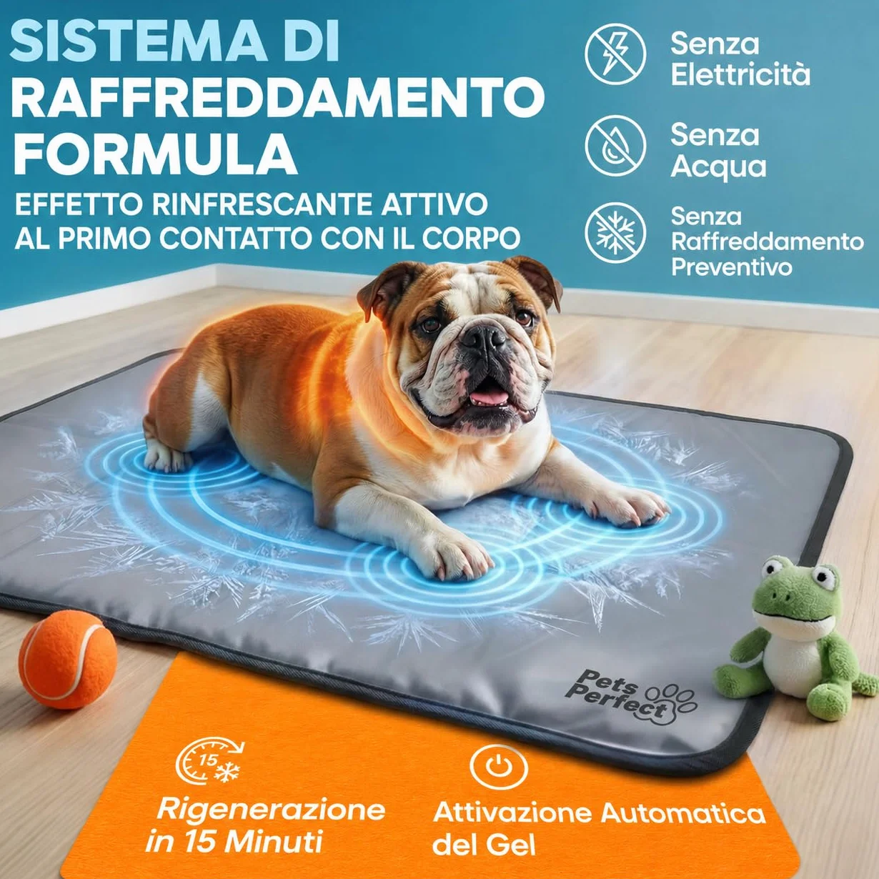 Cooling mat for dogs XL XXL - Tappetino refrigerante cane auto rinfrescante con gel non tossico pieghevole