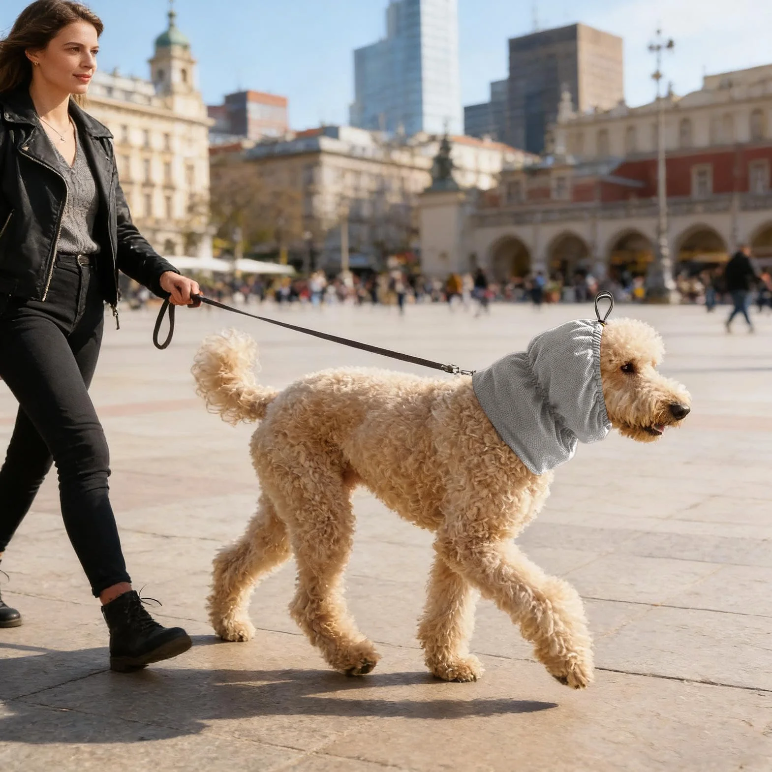 Snood per Cani Copriorecchie Rinfrescante in Tessuto Taglia Piccola Media Grande Estate Spiaggia