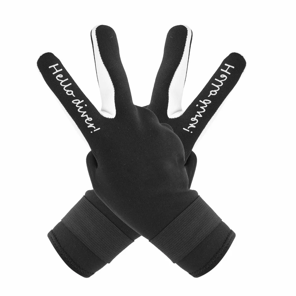 Guanti da Immersione, Keep Diving Guanti in Neoprene Caldi da 2 mm Guanti da Nuoto per Immersioni subacquee Guanti protettivi da Immersione per Adulti,(S-Nero)