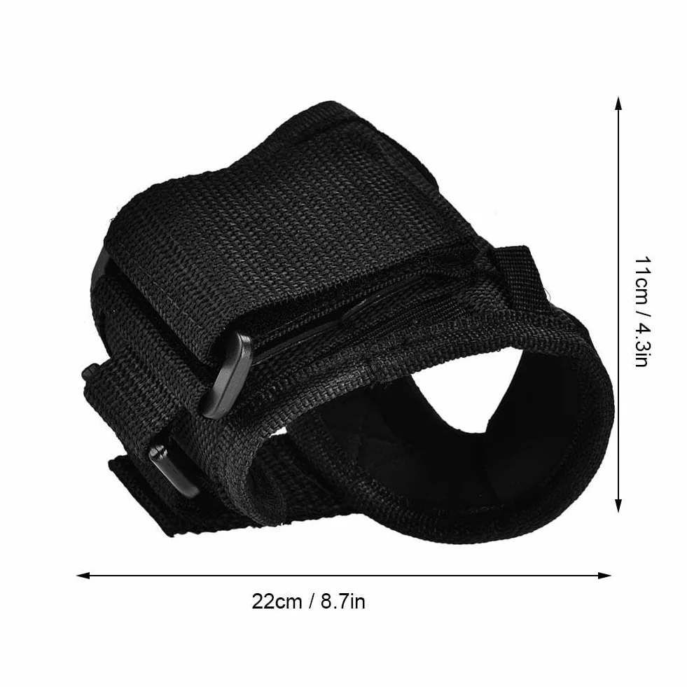Fondina Tattica per Torcia da Polso in Nylon Porta Torcia Subacquea Regolabile Universale Accessorio Subacqueo