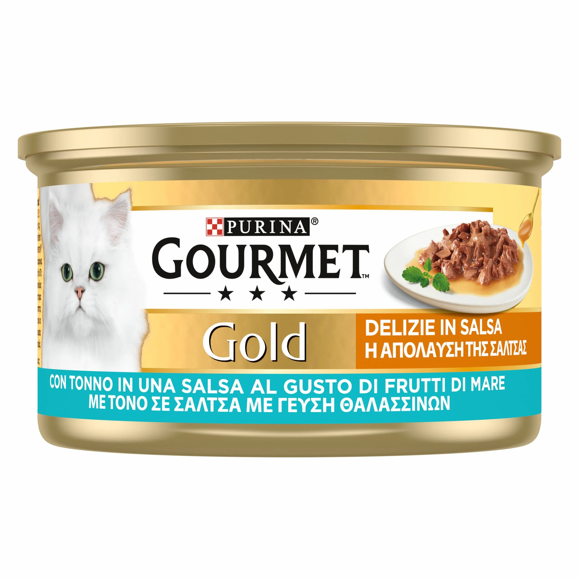 GOURMET Gold Delizie in Salsa Cibo Umido per Gatti Adulti Filettini con Tonno 24 Lattine da 85g