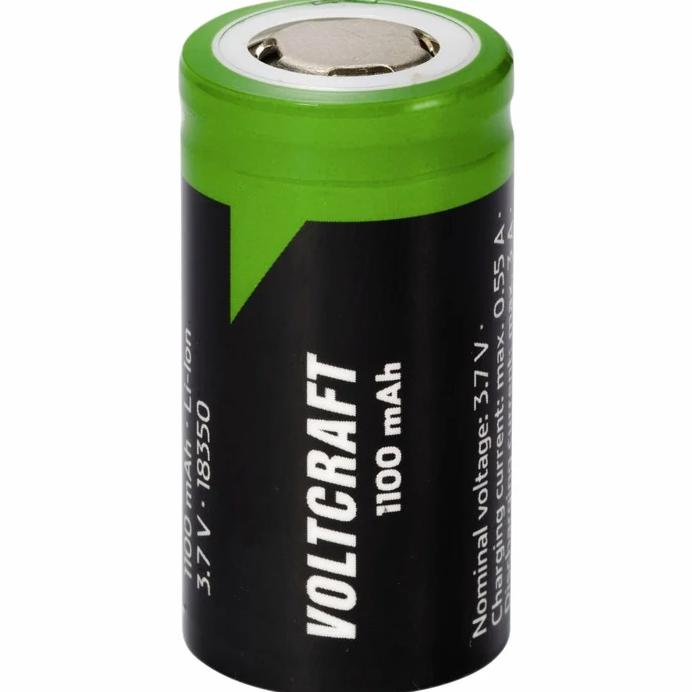 VOLTCRAFT VC-18350 Bateria speciale 18350 Flat-Top litio 3,7 V 1100 mAh