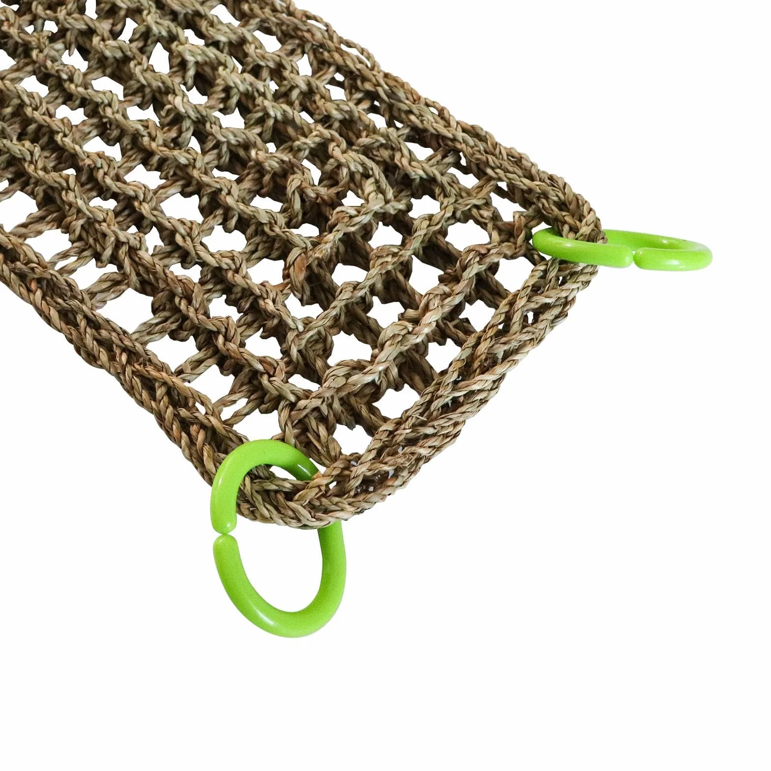 Dnoifne Tappetino in Erba Marina 100 × 18 cm – Rete Intrecciata Naturale con Ganci – Amaca e Scala per Uccelli, Roditori e Piccoli Animali