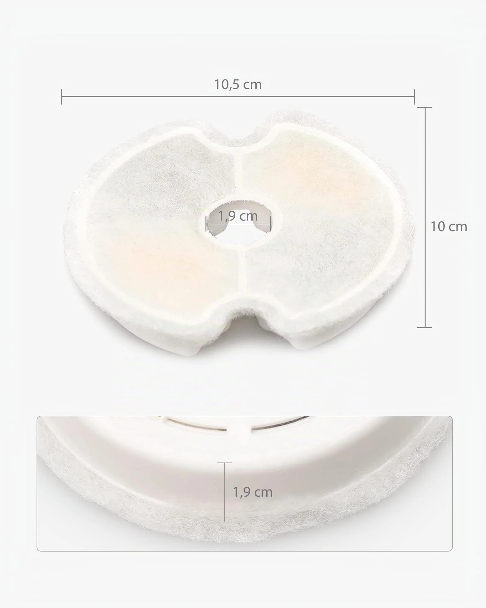 NICREW Filtri Fontanella per Gatti, 4 Pezzi Filtri di Ricambio per Fonata per Gatti, Filtrazione Quadripla, Uno per 2-4 Settimane