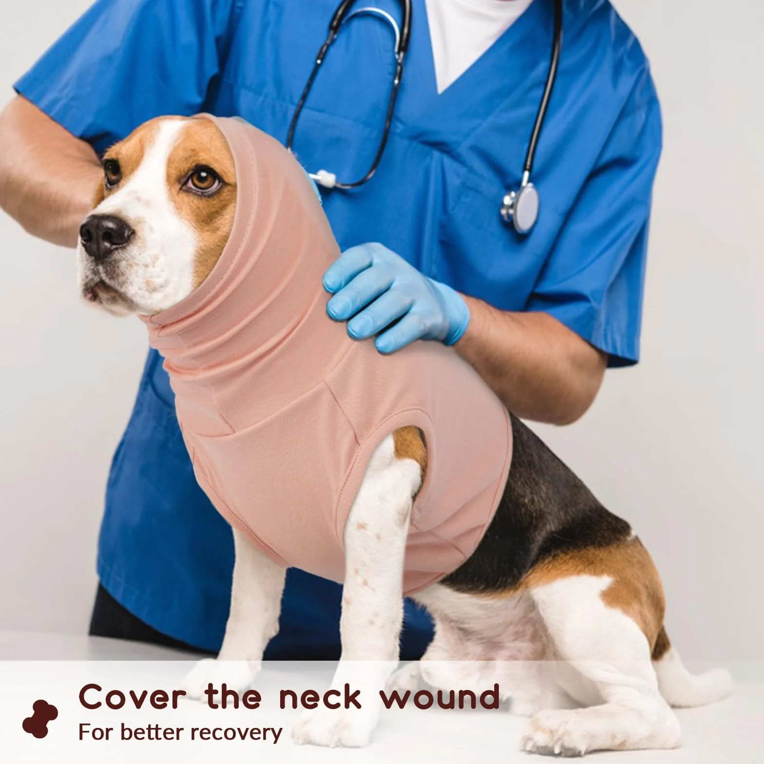 Fascia per ematoma auricolare canina e felina rosa pelle S