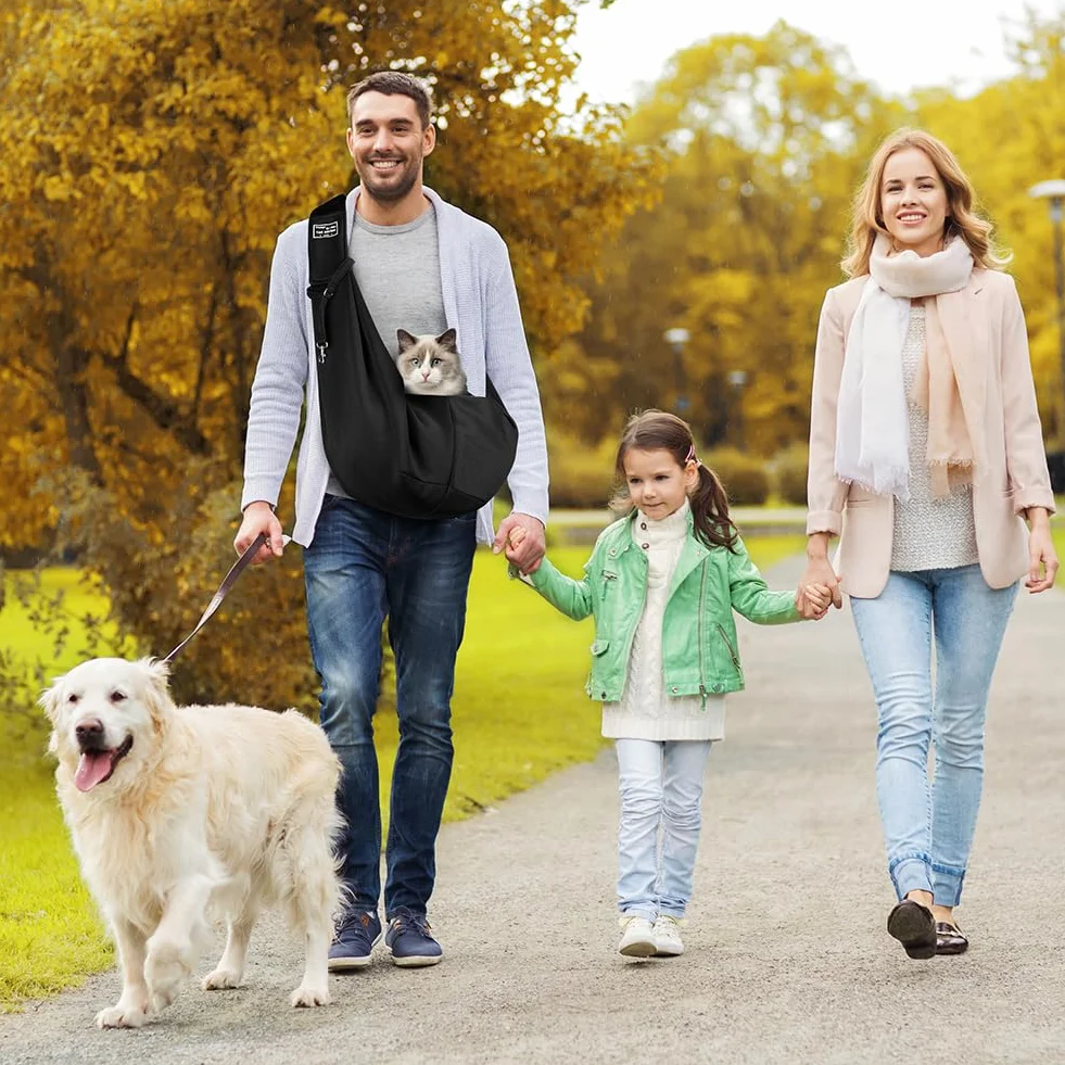 Borsa da Viaggio per Cani Regolabile Reversibile a Tracolla per Cane Gatto fino a 7.5 kg