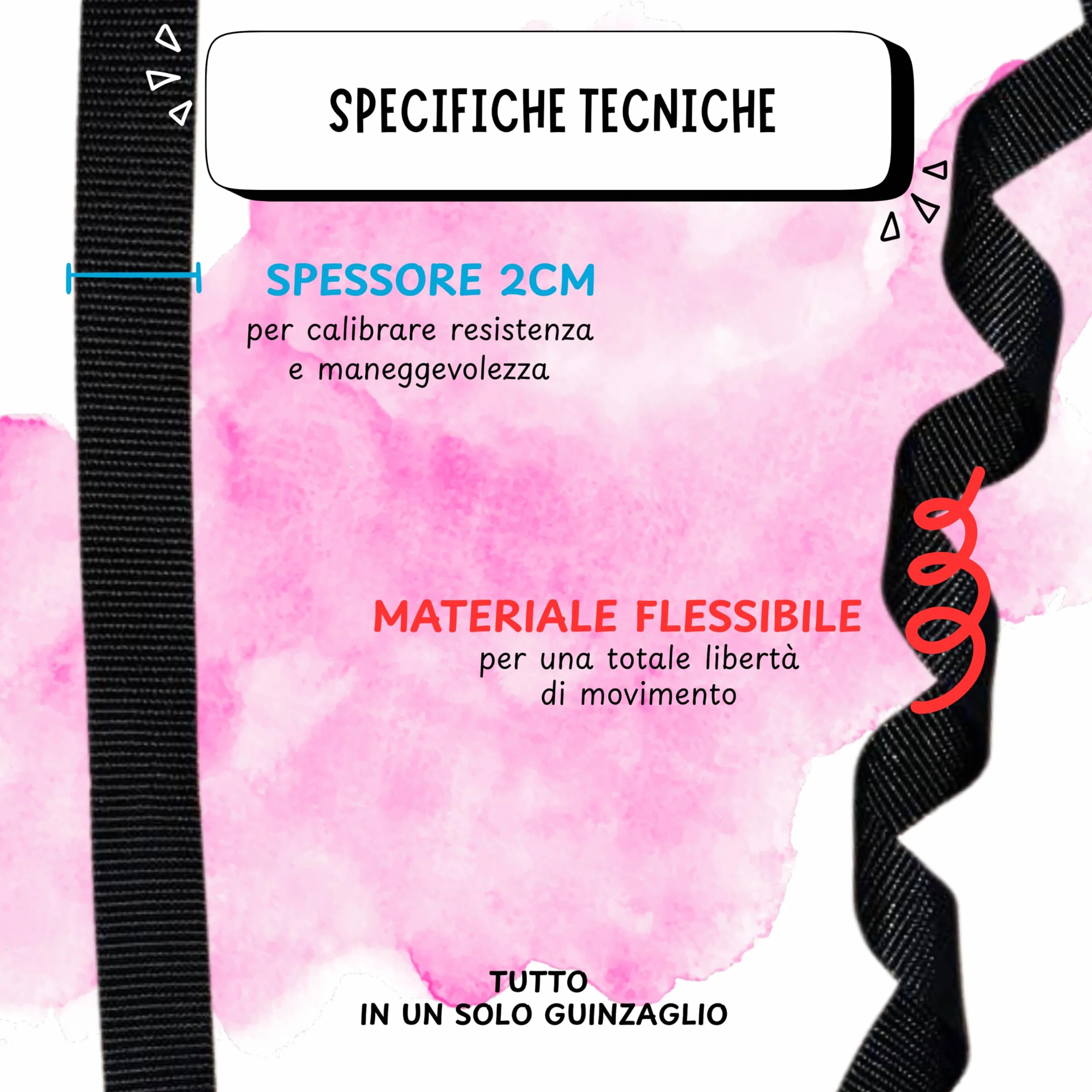 Lunghina Cane 10 Metri in Nylon Resistente – Guinzaglio Addestramento per Cani con Moschettone Girevole Antigroviglio - Nero