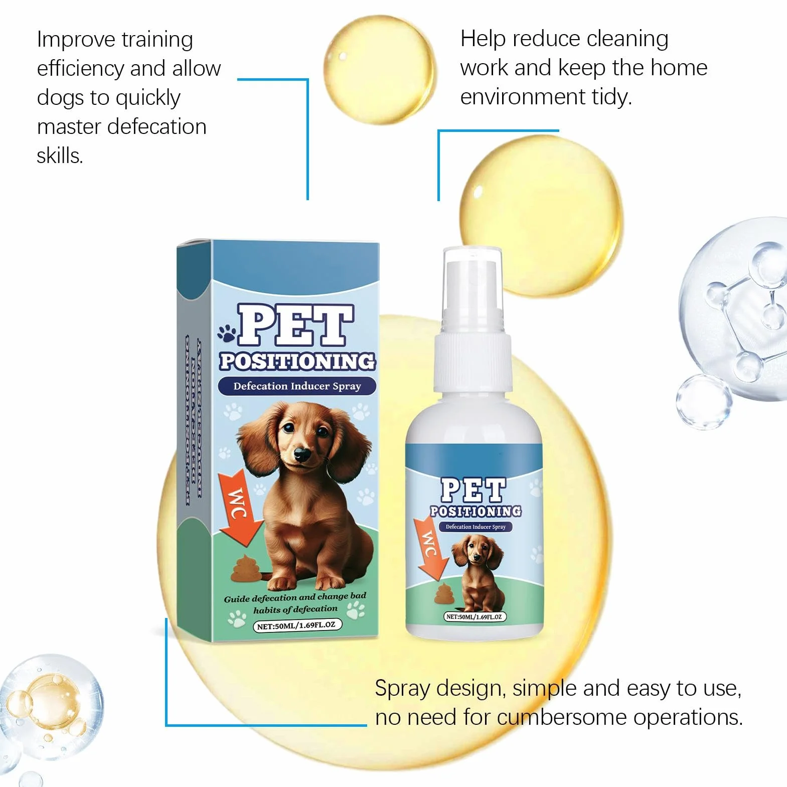 Spray per addestramento vasino per Cani, Profumo Attraente per addestramento Cuccioli, Spray per addestramento del Cane, Spray per l'addestramento del Cane, correttore per l'addestramento,