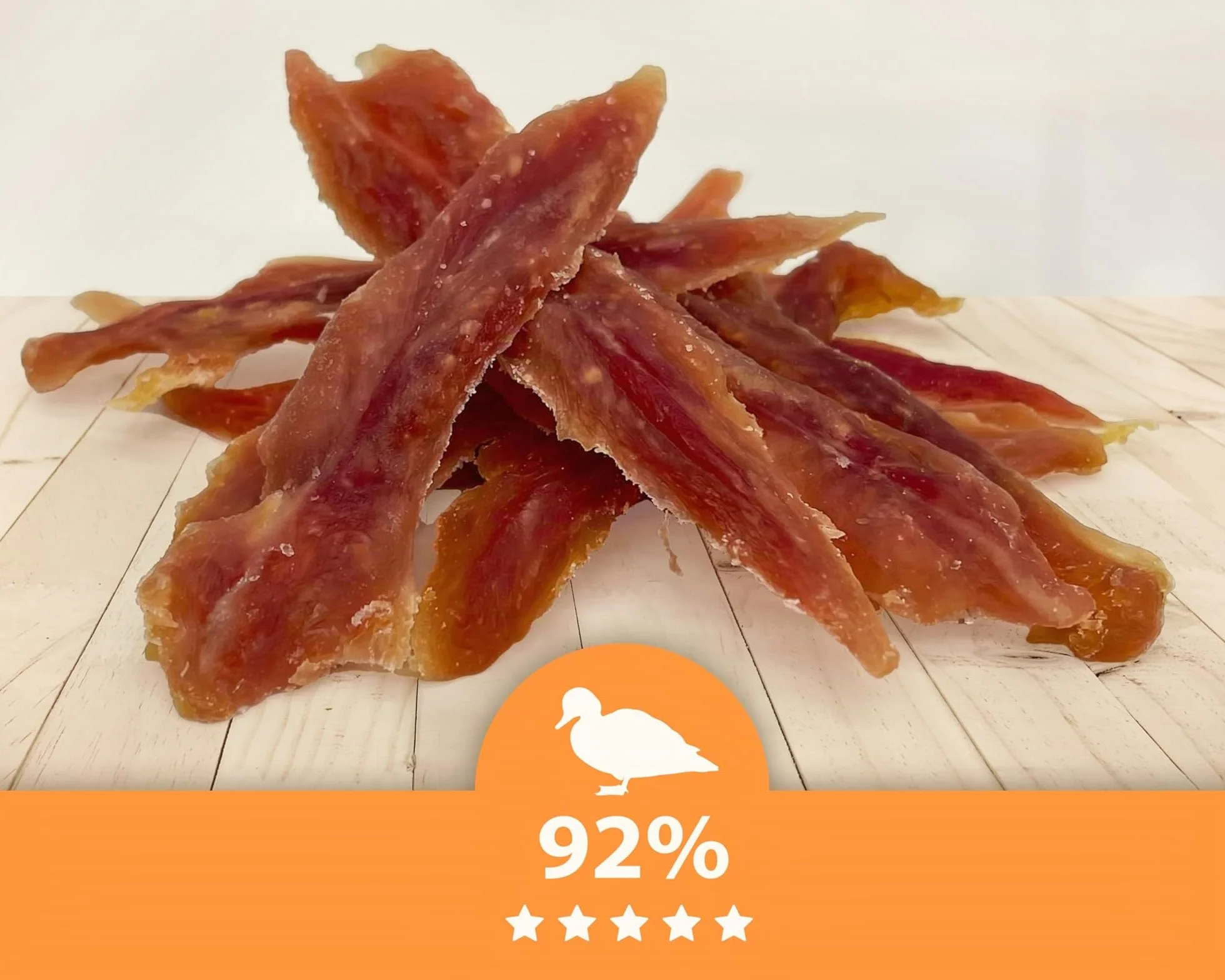 Dog Treats - 92% ad alto contenuto di carne, Senza Cereali e Zuccheri, crocchette per cani come integratore quotidiano, masticatore naturale, petto d'anatra essiccato, 500g