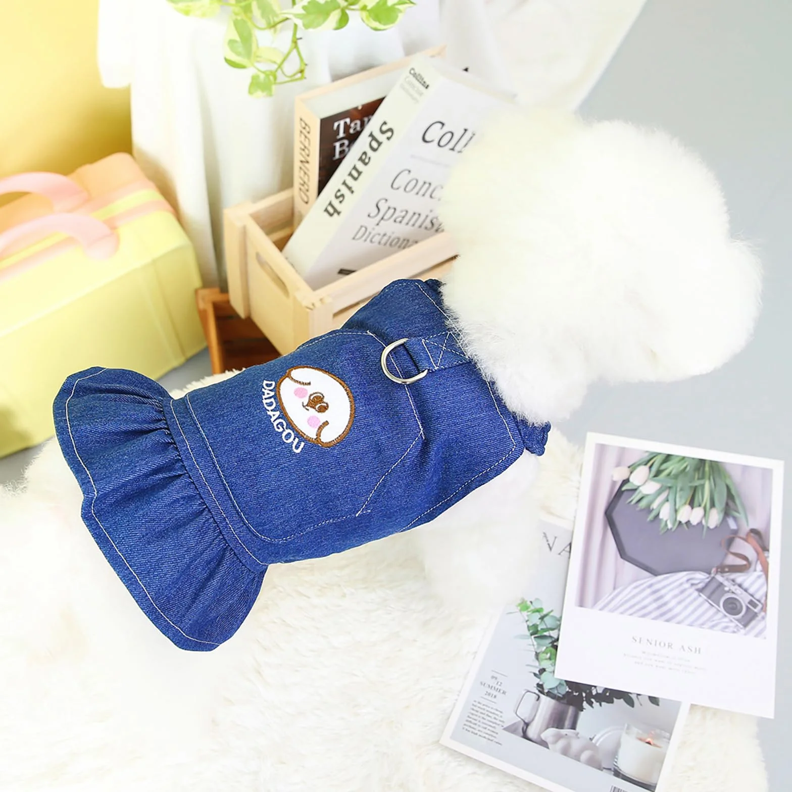 Abito Cane Cucciolo Gonna di Lusso Vestiti del Cane Modello Adorabile Abiti Principessa Abito da Sera da Sposa Tutu Denim Gonna per La Piccola Ragazza