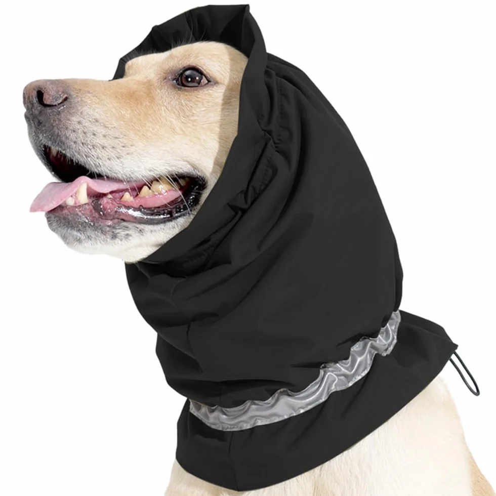 Paraorecchie per Cane Impermeabili con Strisce Riflettenti, Cuffie Antirumore per Cani Alleviare Ansia
