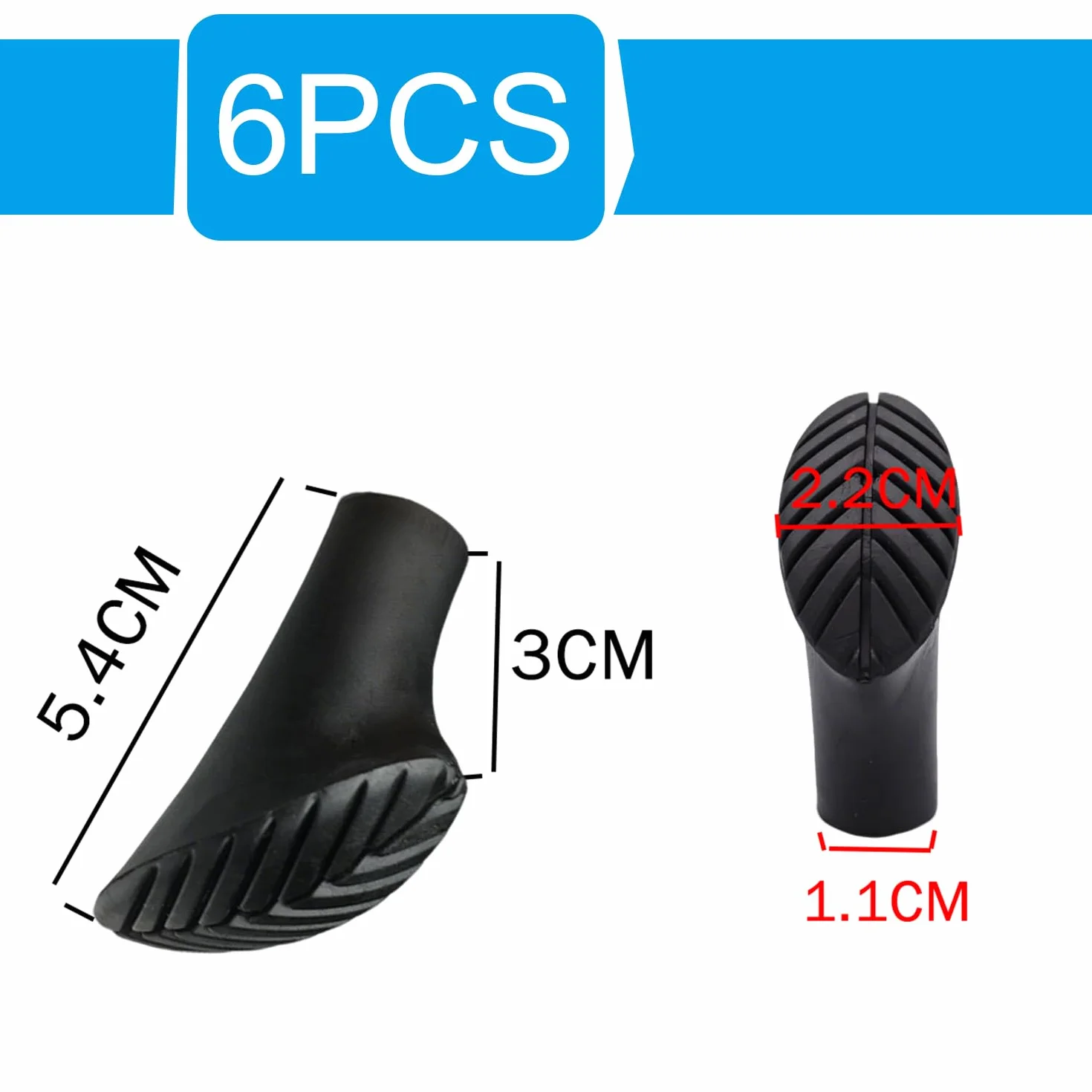 Gommini per Bastoncini Nordic Walking Universale Accessori Trekking Tappi Multiuso