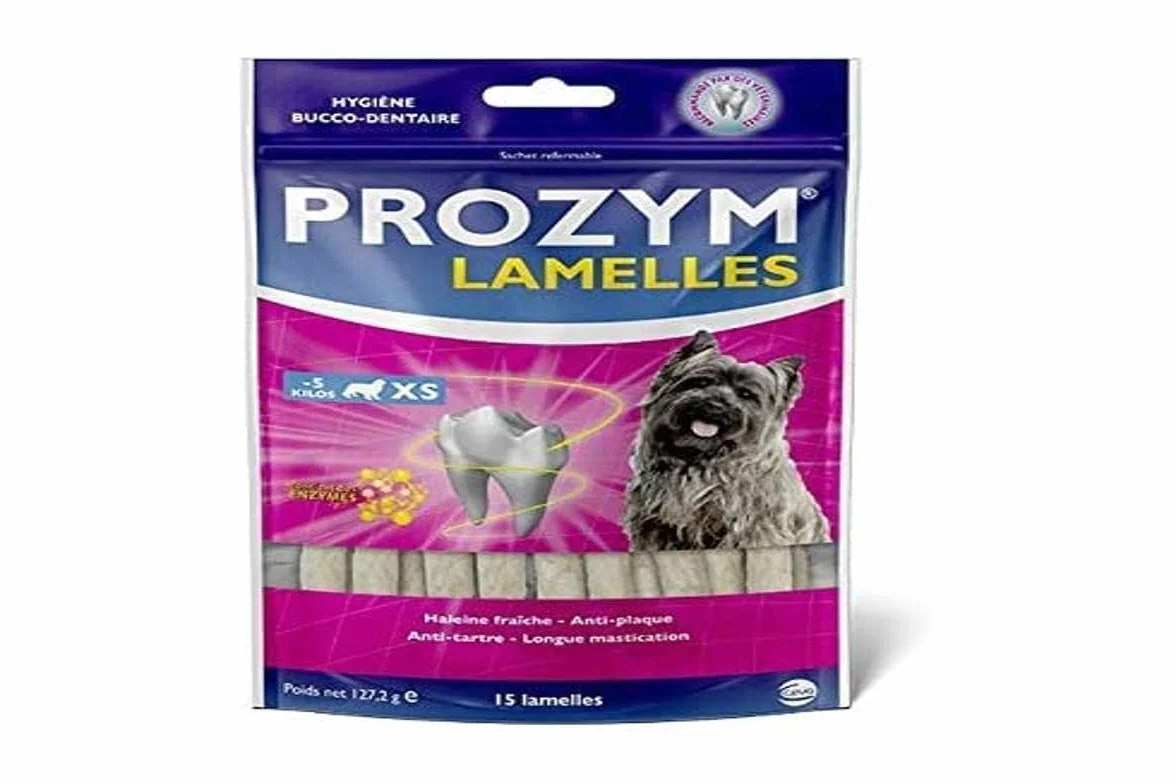 Prozym 15 lamelle per cani – Cura dentale da masticare – No. 1 nei veterinari – Alito fresco – Anti-tartaro, anti-placca – Gengive sane (XS)