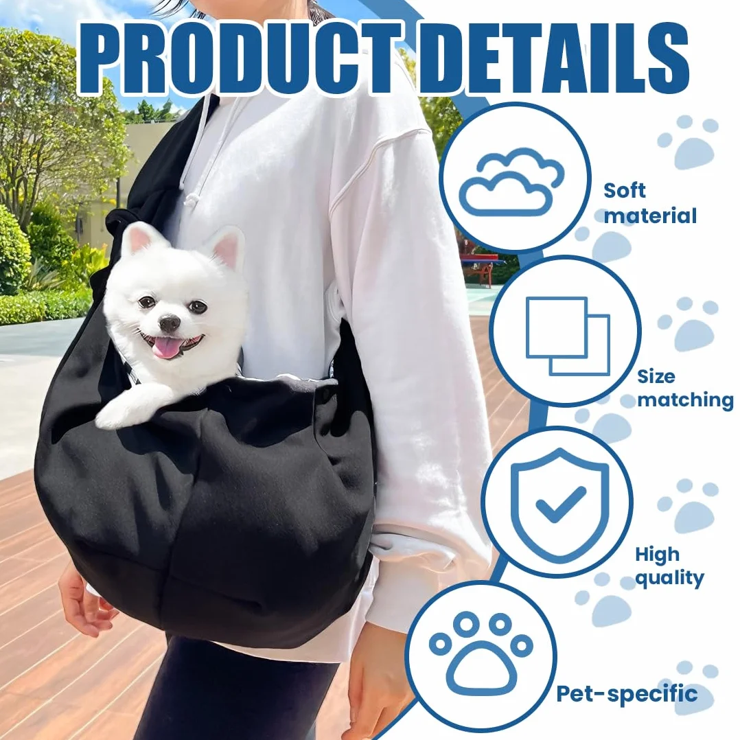 Borsa da Viaggio per Cani, Regolabile Borsa da Viaggio per Cani Piccola, per Cane/Gatto Fino a 7.5 KG, per Viaggio, Ciclismo, Passeggiata
