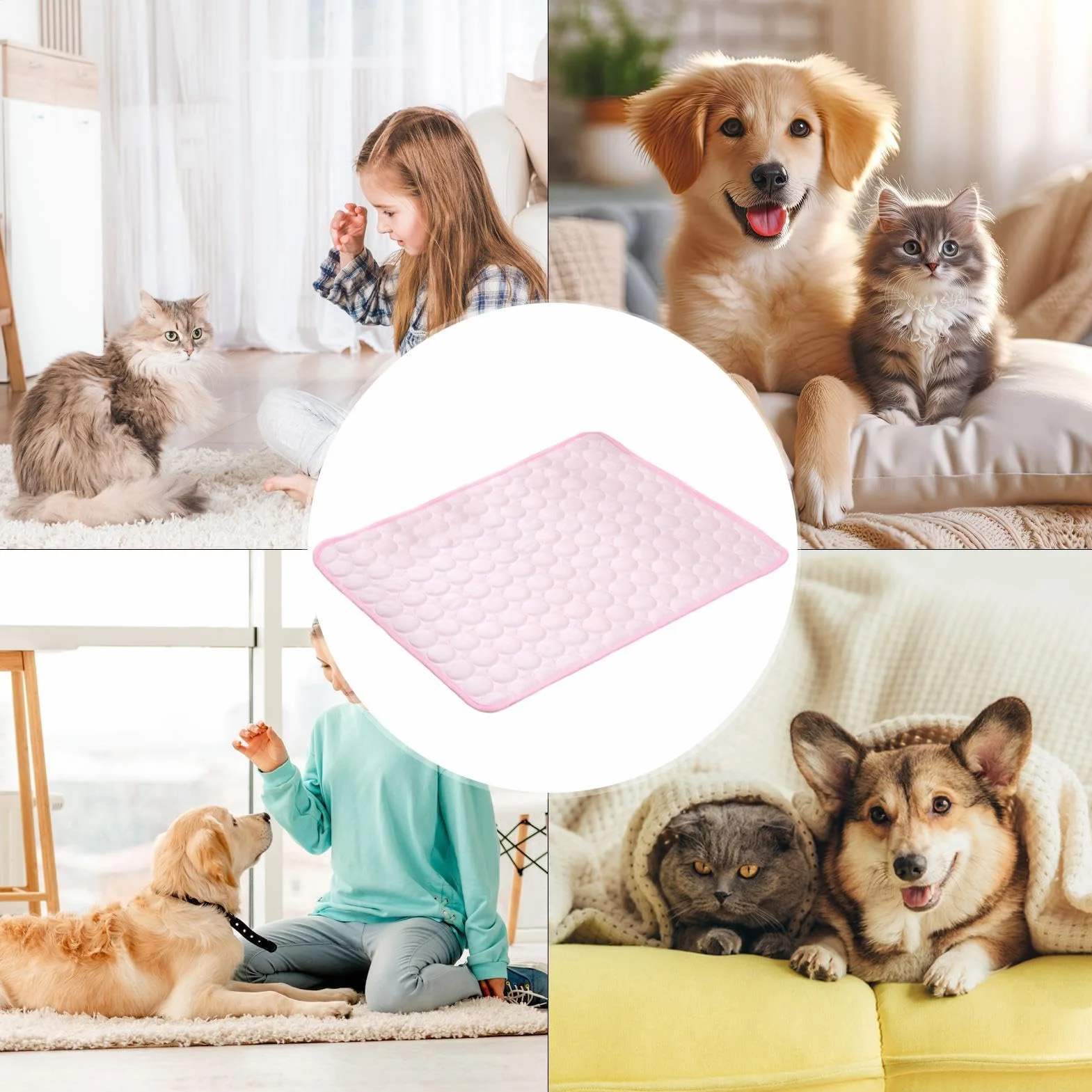 Tappetino Rinfrescante Per Cani Gatti Traspirante Cuccia Interni Esterno