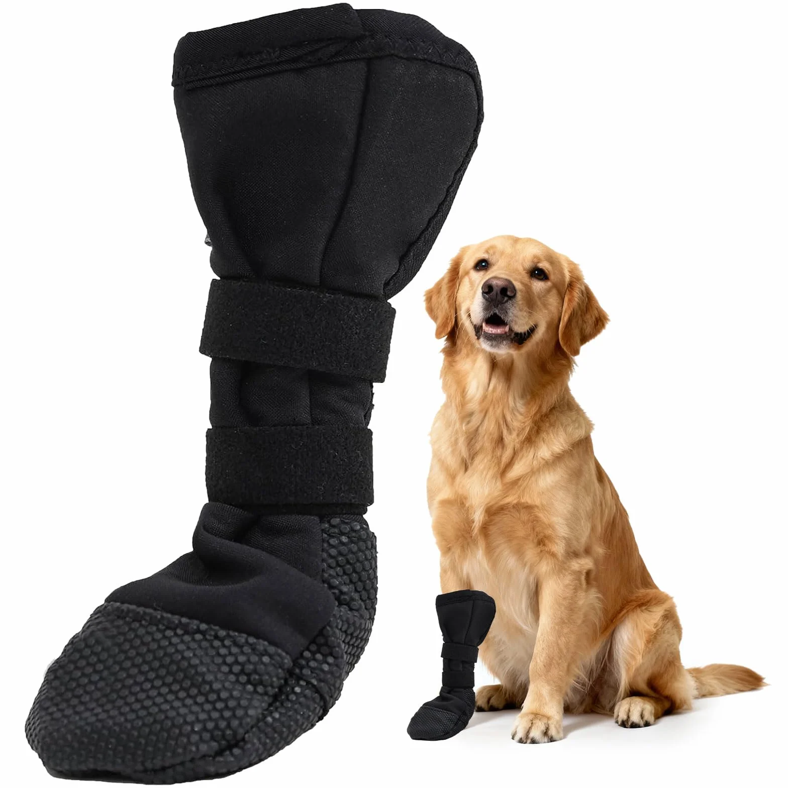 Scarpe per Cani Impermeabili con Protezione Zampe, Calze Antiscivolo e Traspiranti per Recupero