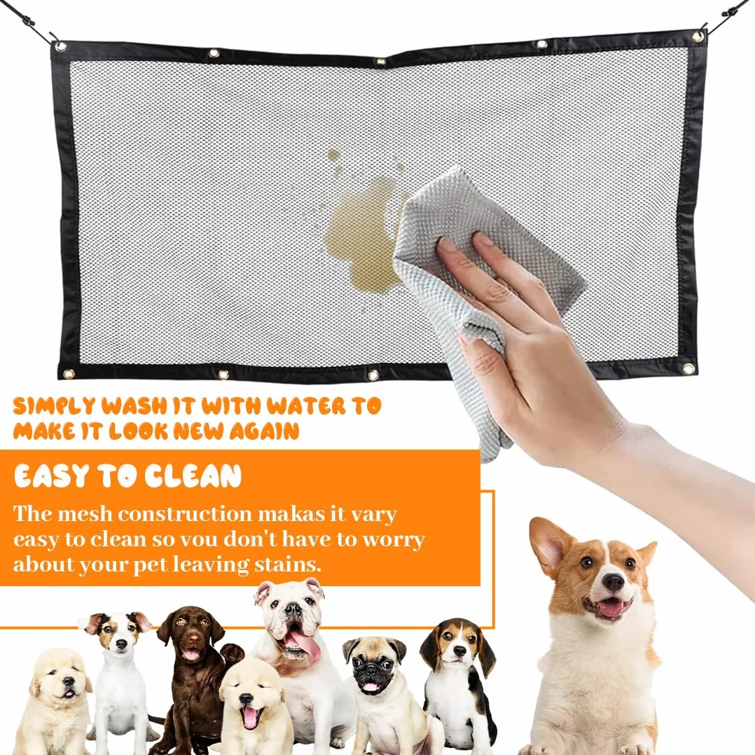 1 pcs Barriera Per Auto Per Cani Rete Per Animali Domestici Barriera Per Sedile Posteriore In Rete Rete Divisoria Per Auto Di Regolazione Adatto, barriera per Sedile Posteriore, Per Wagon, SUV