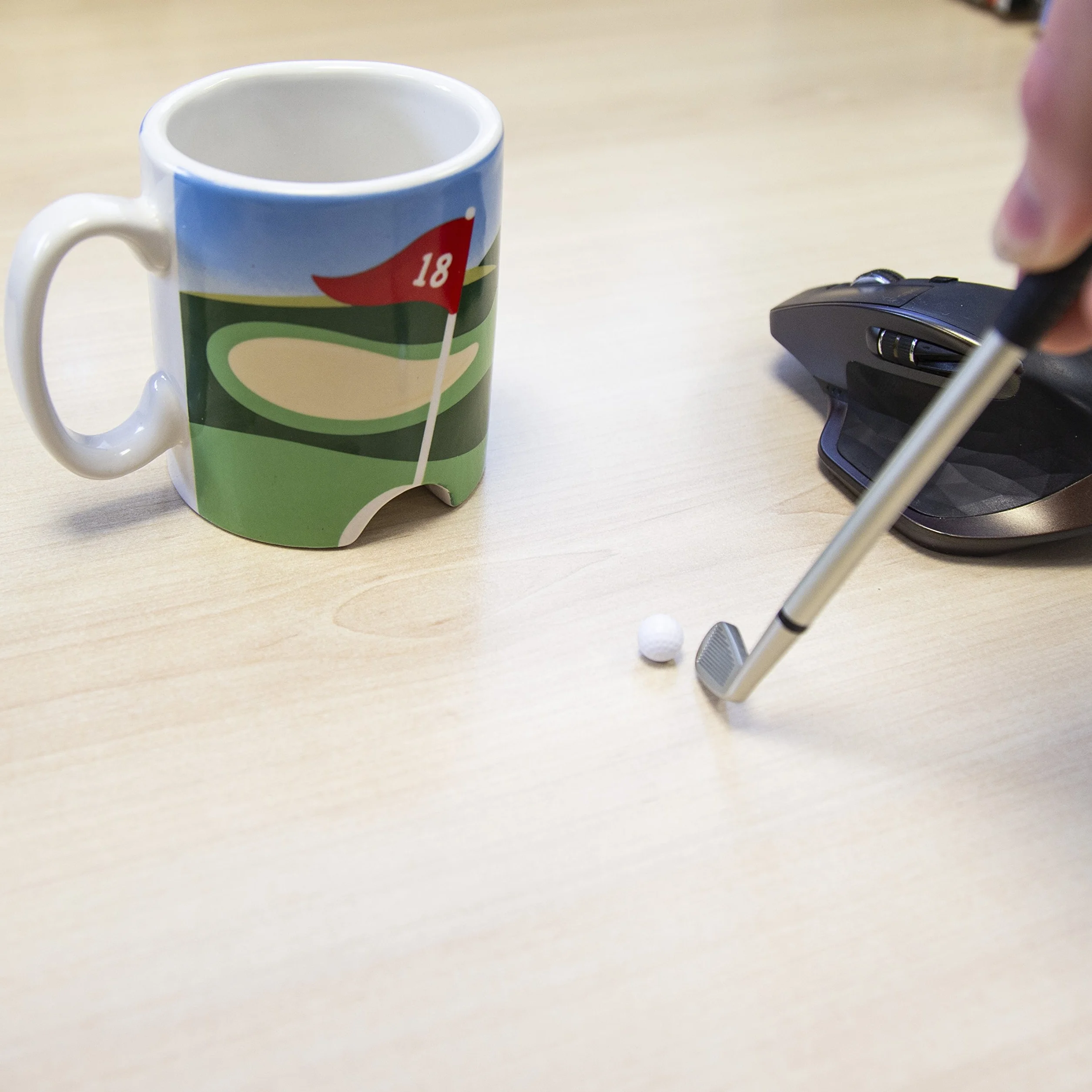 Longridge Tazza da golf e mini putter Longridge Bianco