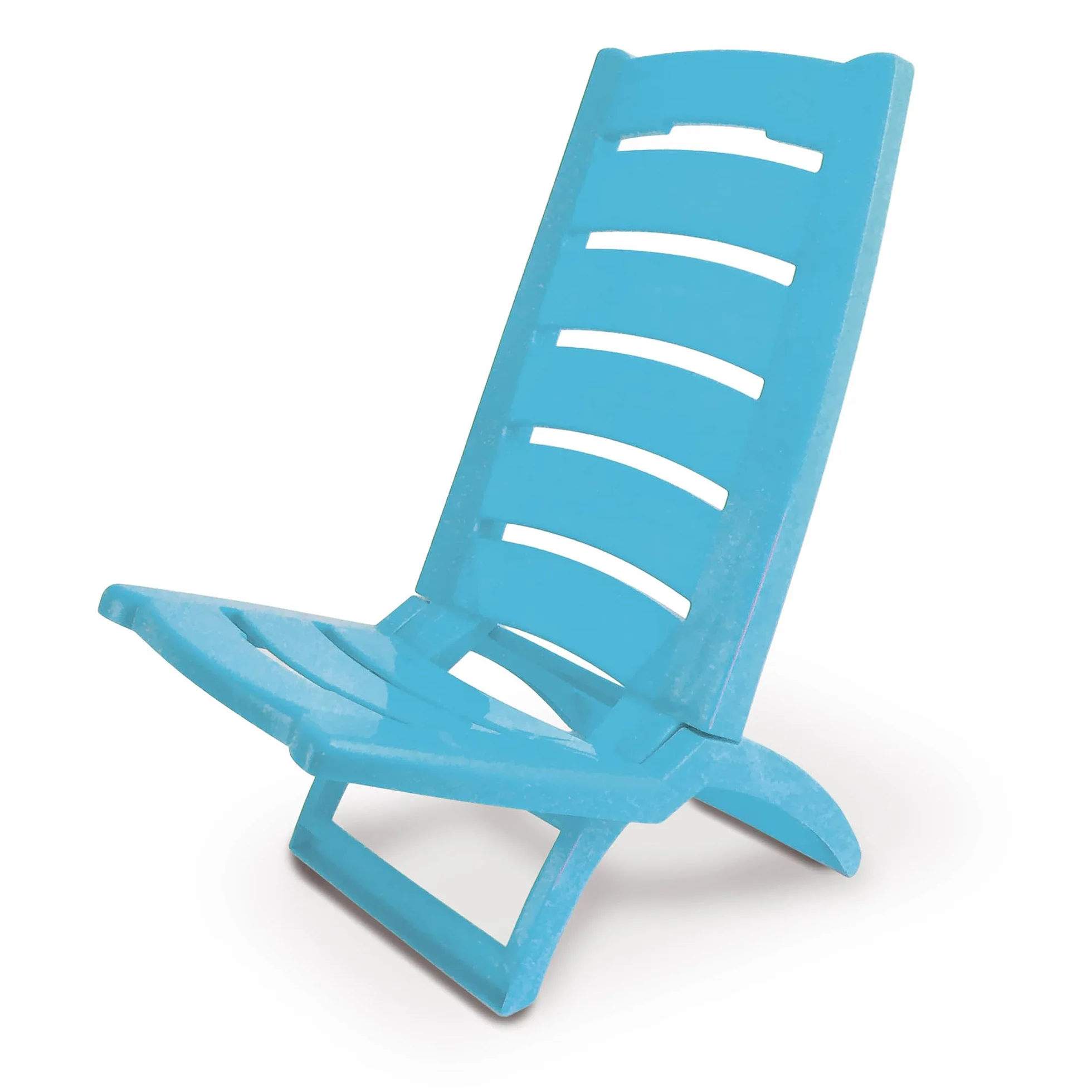 Tata Home Seggiola da Spiaggia Pieghevole in Plastica Azzurro Made in Italy
