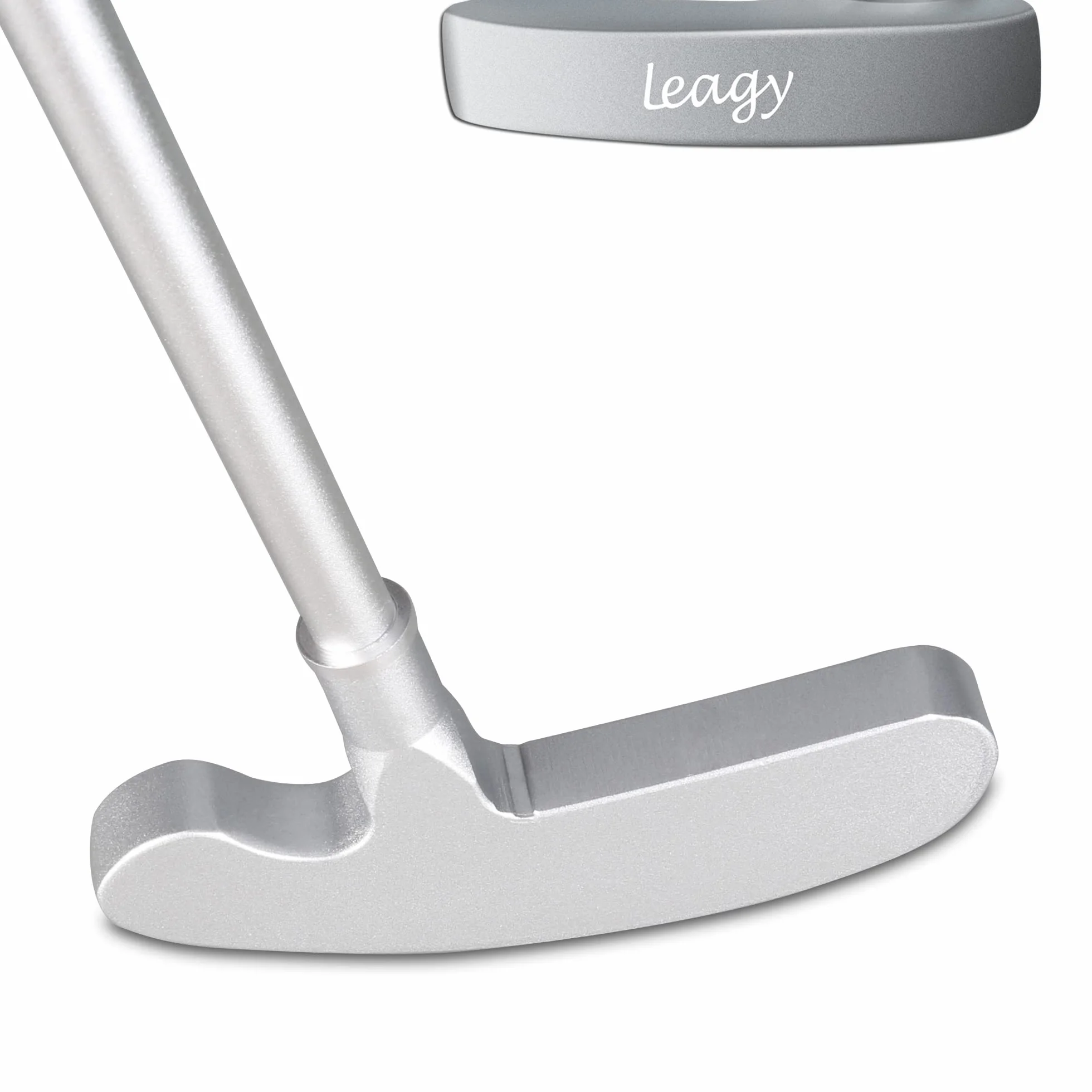 Leagy Putter per Golfisti Destri e Mancini, 2 Palle Bianche, 4 Bastoni Portatili in Lega di Zinco, Borsa Nera