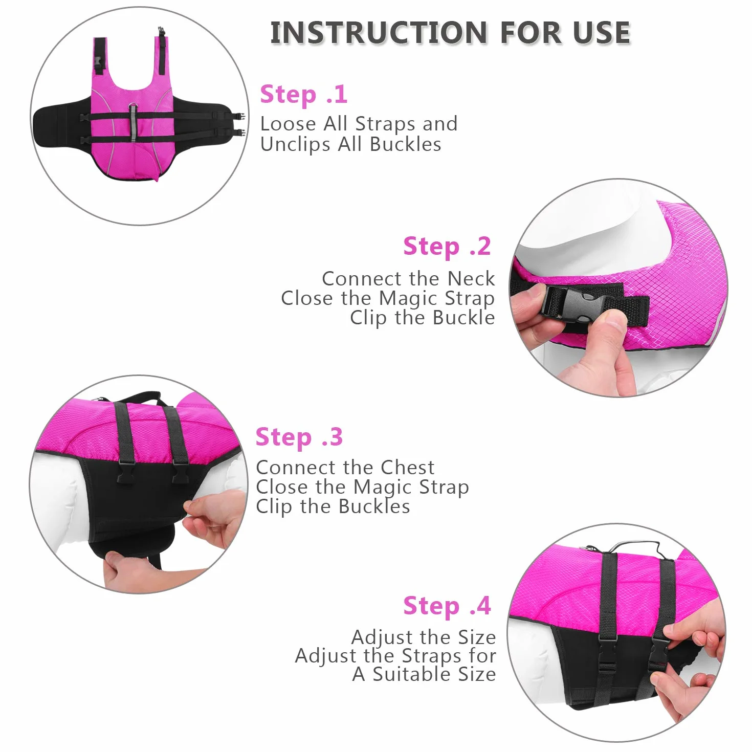 Queenmore Ripstop Dog Life Jacket Floatation Vest XS Rosso Rosato