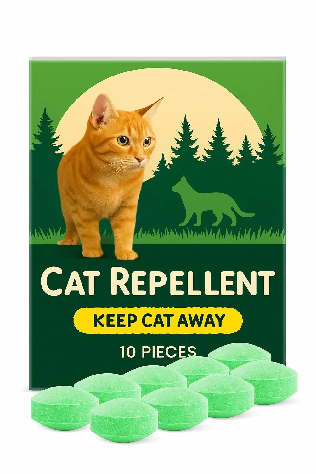 12 Sfere Repellenti Naturali per Gatti | Protezione Casa & Giardino contro Gatti & Cani | Con Olio di Menta & Citronella | Sicuro per Animali, Resistente alle Intemperie, Efficace – Set