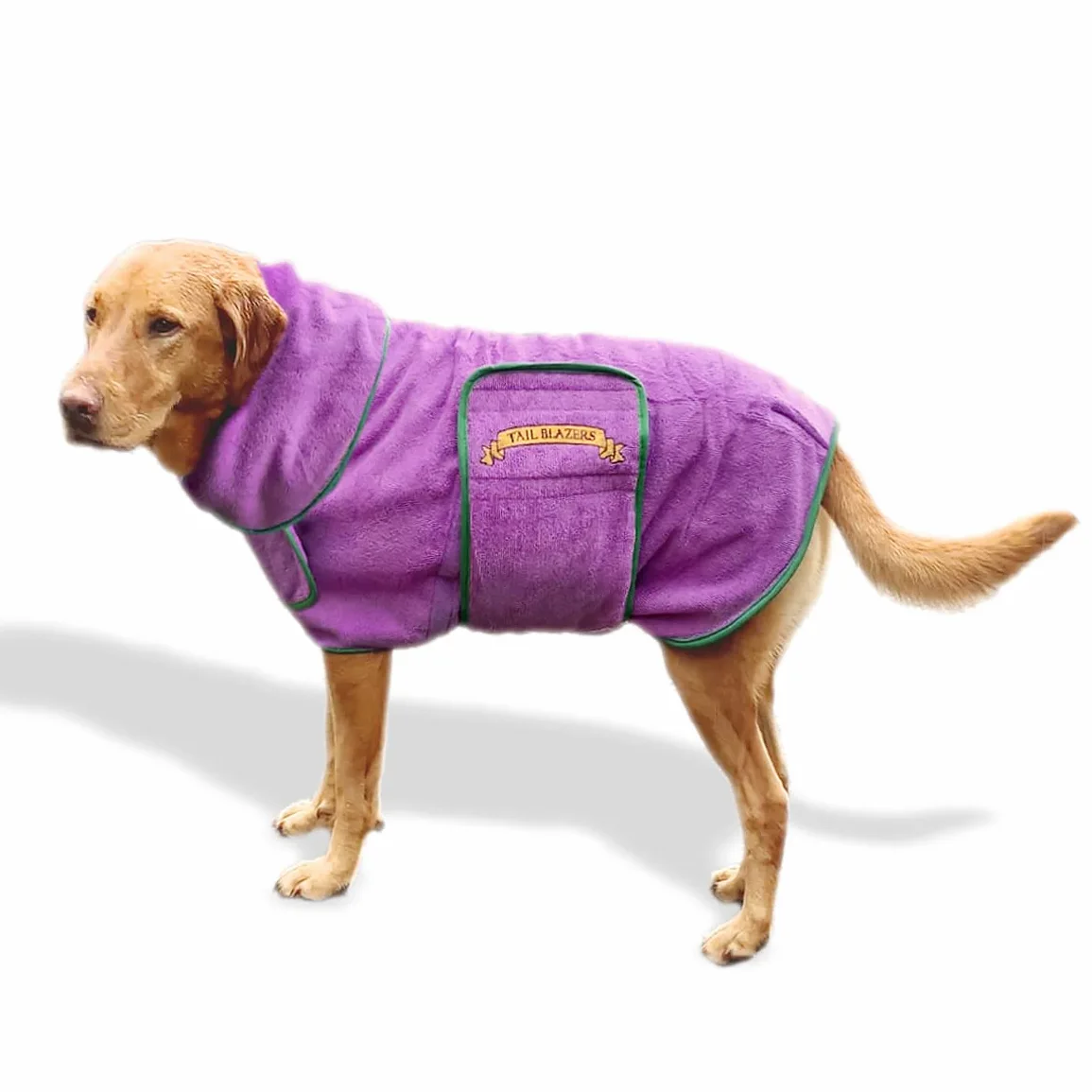 Super assorbente cane asciugatura cappottino doppio strato microfibra Dry Robe con sicurezza auto D Ring asciugamano accappatoio Pet Dryer mantiene i cani asciutti e caldi. Accessori