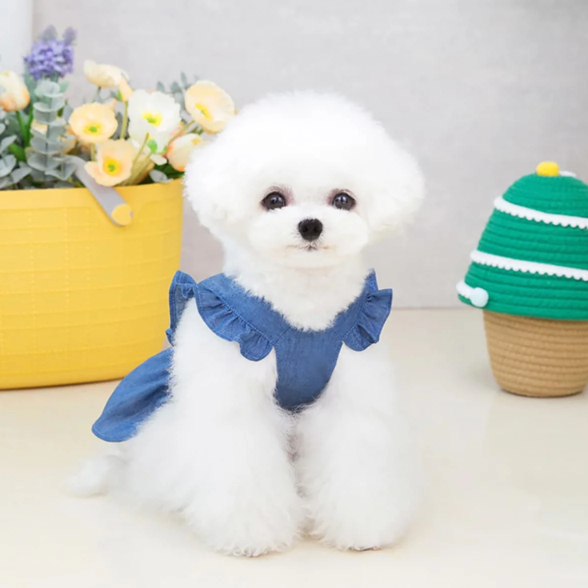 Abito per Cani Cucciolo Gonna di Lusso Vestiti Abiti da Principessa Aabito da Sera per Matrimoni Gonna Tutu Gonna in Denim per Cani di Piccola Taglia