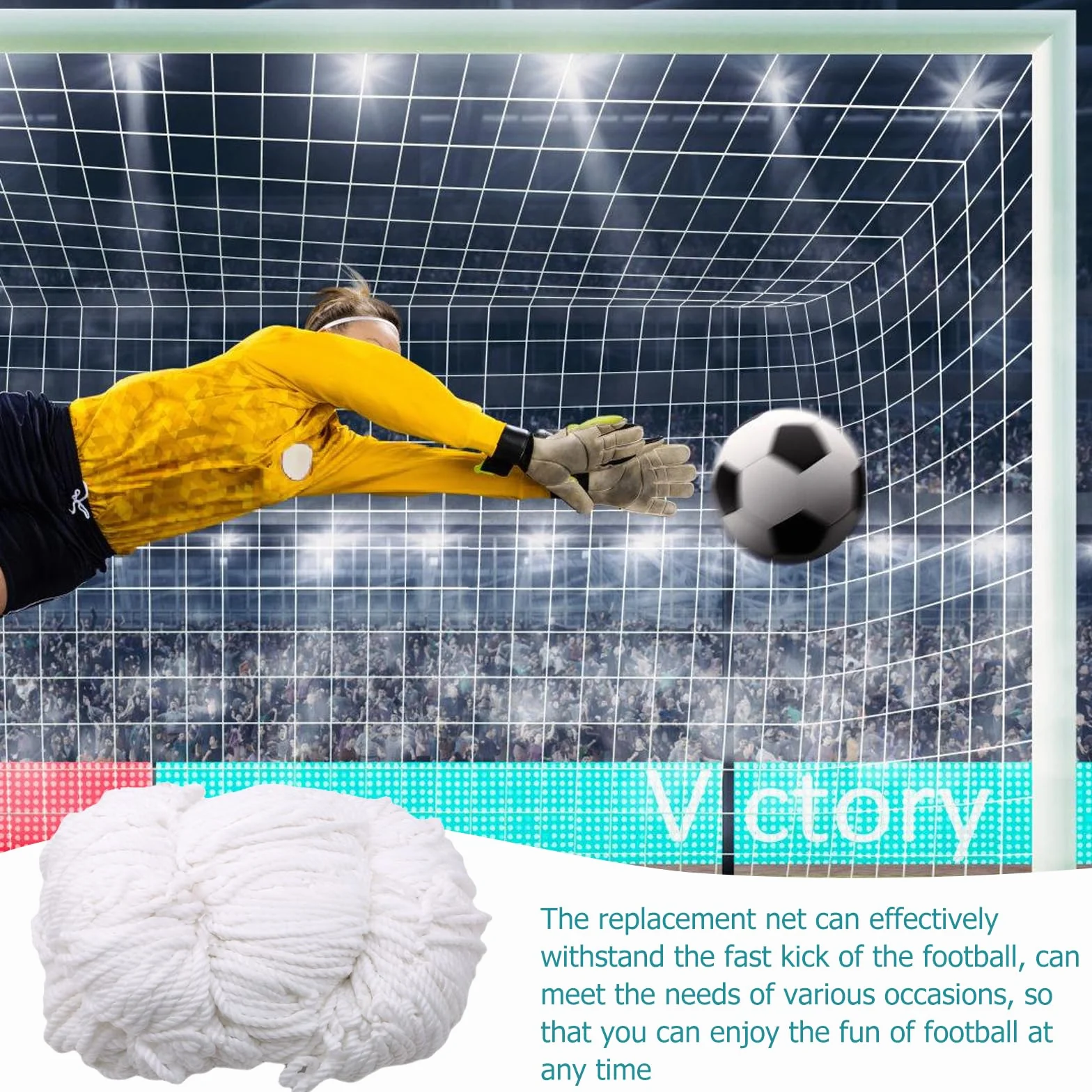 Rete da calcio 180x120cm: rete da calcio sostitutiva sportiva resistente agli strappi, rete da calcio sostitutiva, rete da calcio per allenamento, per partite sportive (senza porta)