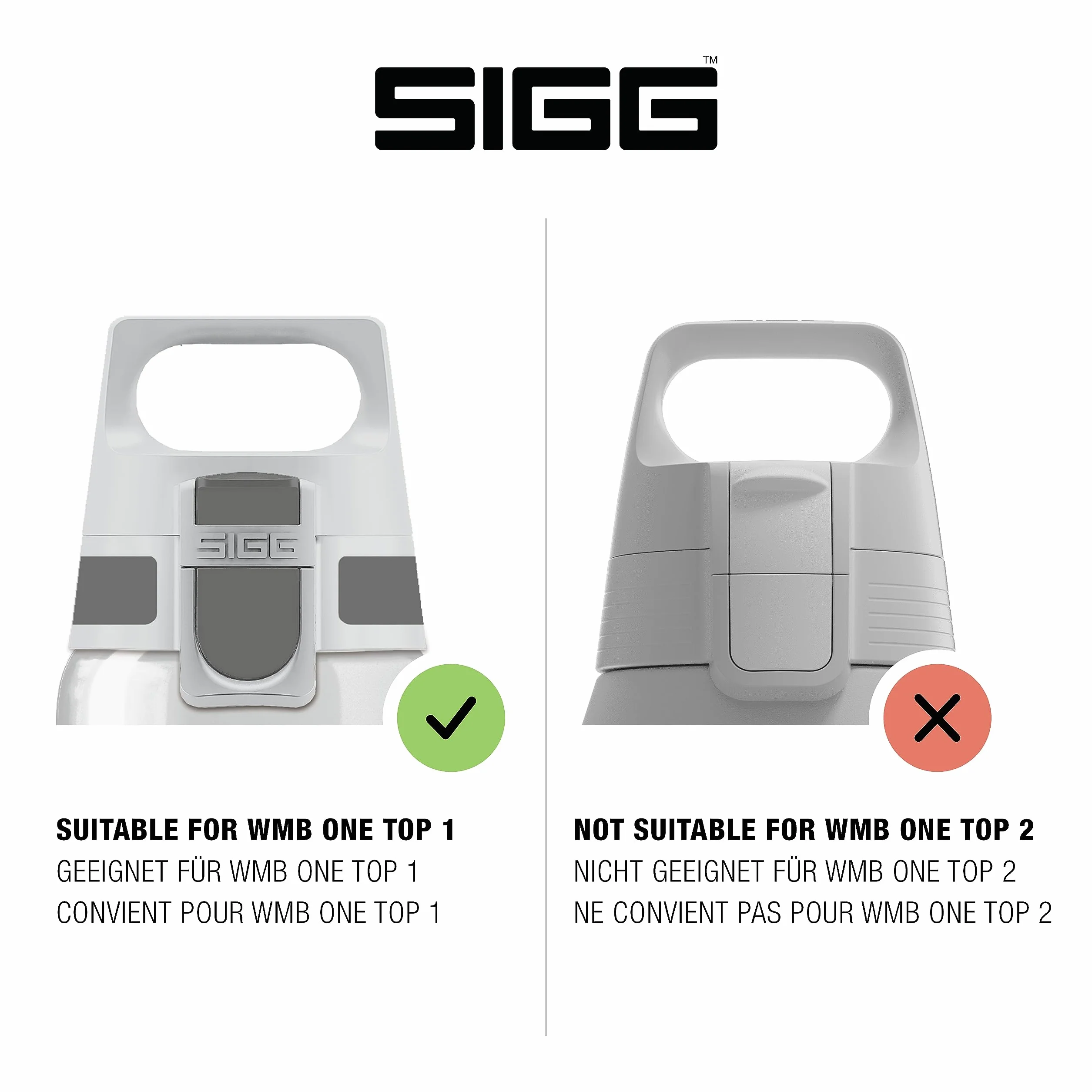 Sigg WMB One Top Tappo di Ricambio per Borraccia, Ermetico, Una Mano