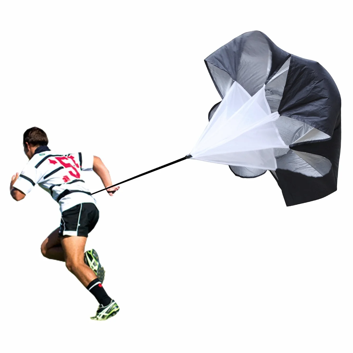 Paracadute da Corsa,Paracadute a Velocità 56 Pollici Paracadute Sportivo Paracadute da Allenamento di Velocità con Paracadute con Cinghia Regolabile Scivolo da Corsa per Stamina Forza Calcio Foratura