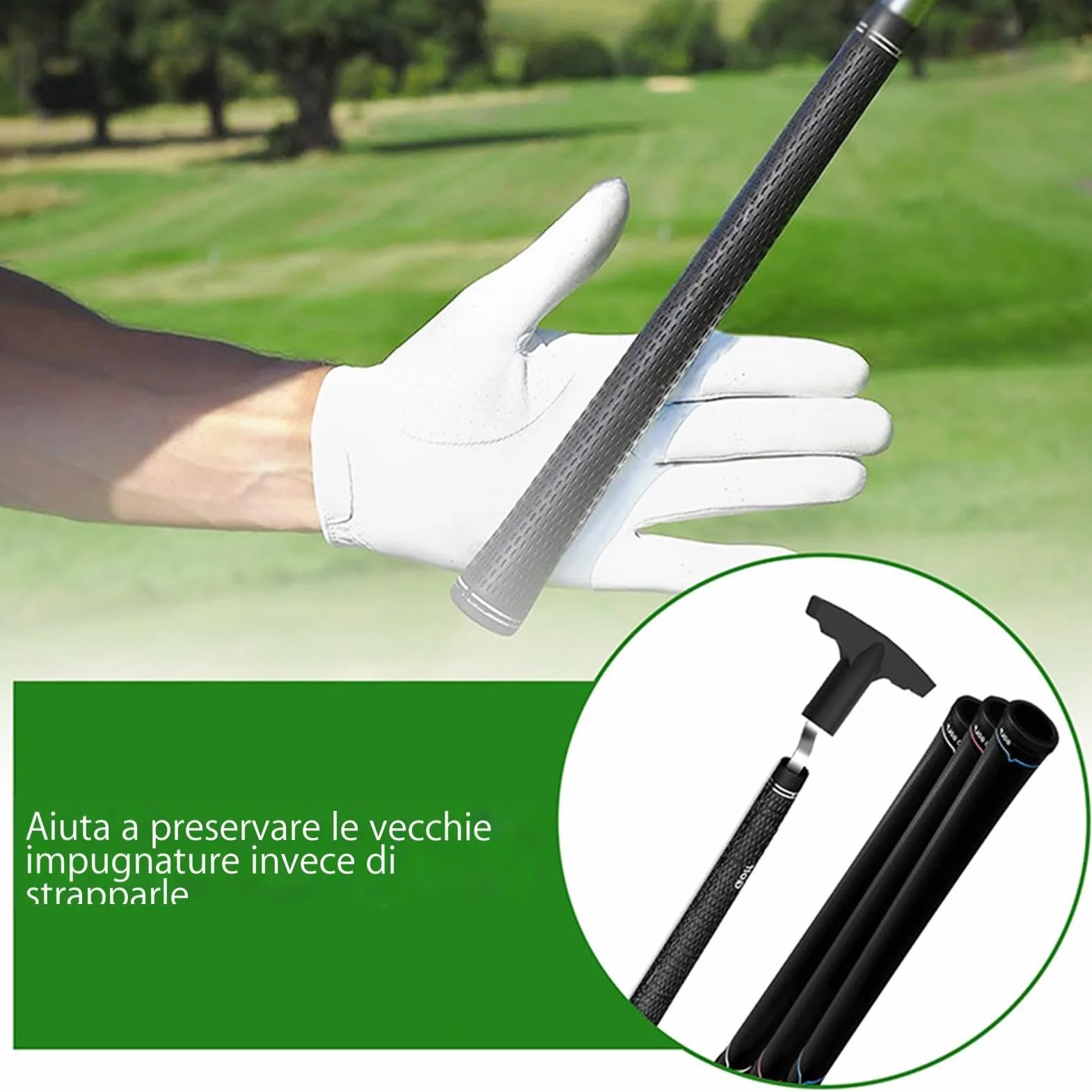 Golf Grip Remover Tool, Grip Removal & Installation Aid for Golf Grip Replacement