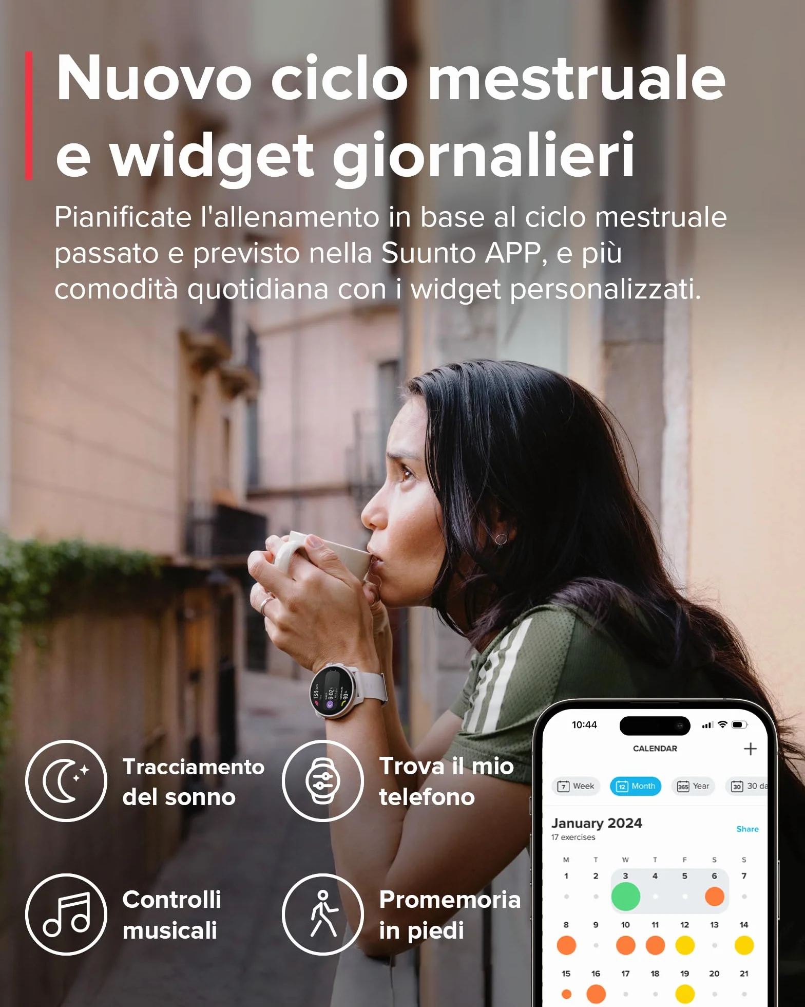 SUUNTO Race S Orologio Sportivo Donne Uomo, GPS Running Activity Tracker, Bi-Band GNSS, Offline Map, AMOLED Touch Schermo, Smartwatch Cardiofrequenzimetro Altimetro, 95+ Sports, Autonomia 13 Giorni