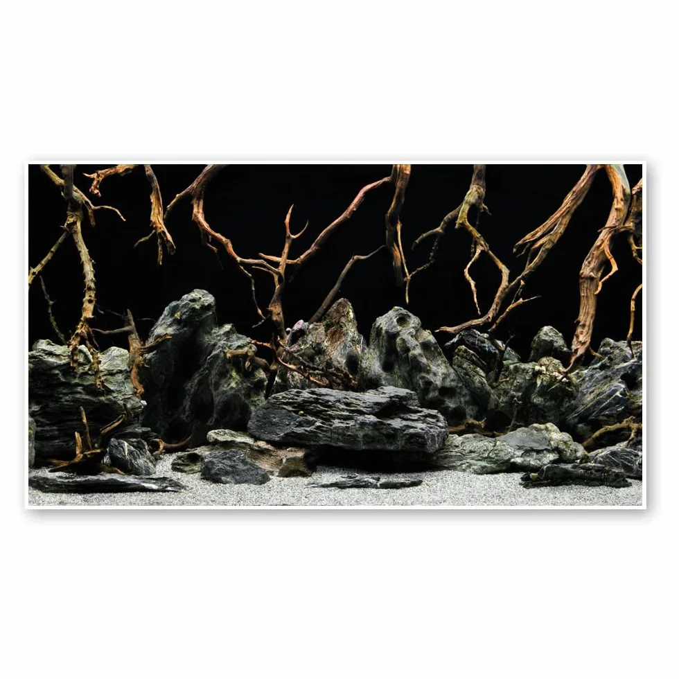 AMTRA MYSTIC - Sfondo in poster per acquario, decorazione dell'acquario, poster decorativo con doppia stampa, formato 45x100cm